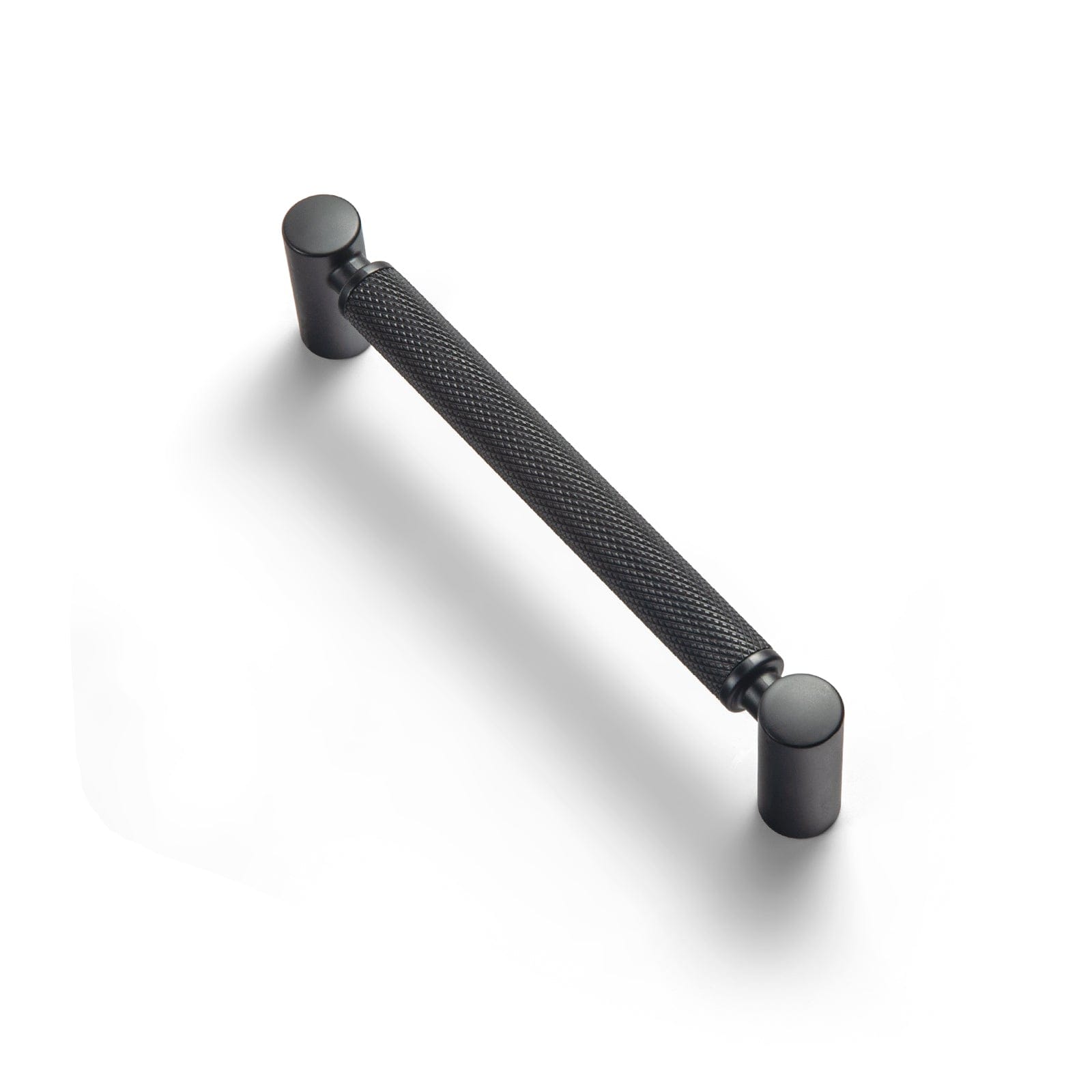 Goo-Ki Matte Black / 5'' Hole Center / 6 Pack Classic Bar-shaped Knurled Aluminium Drawer Pull Durable & Stylish Hardware for Furniture