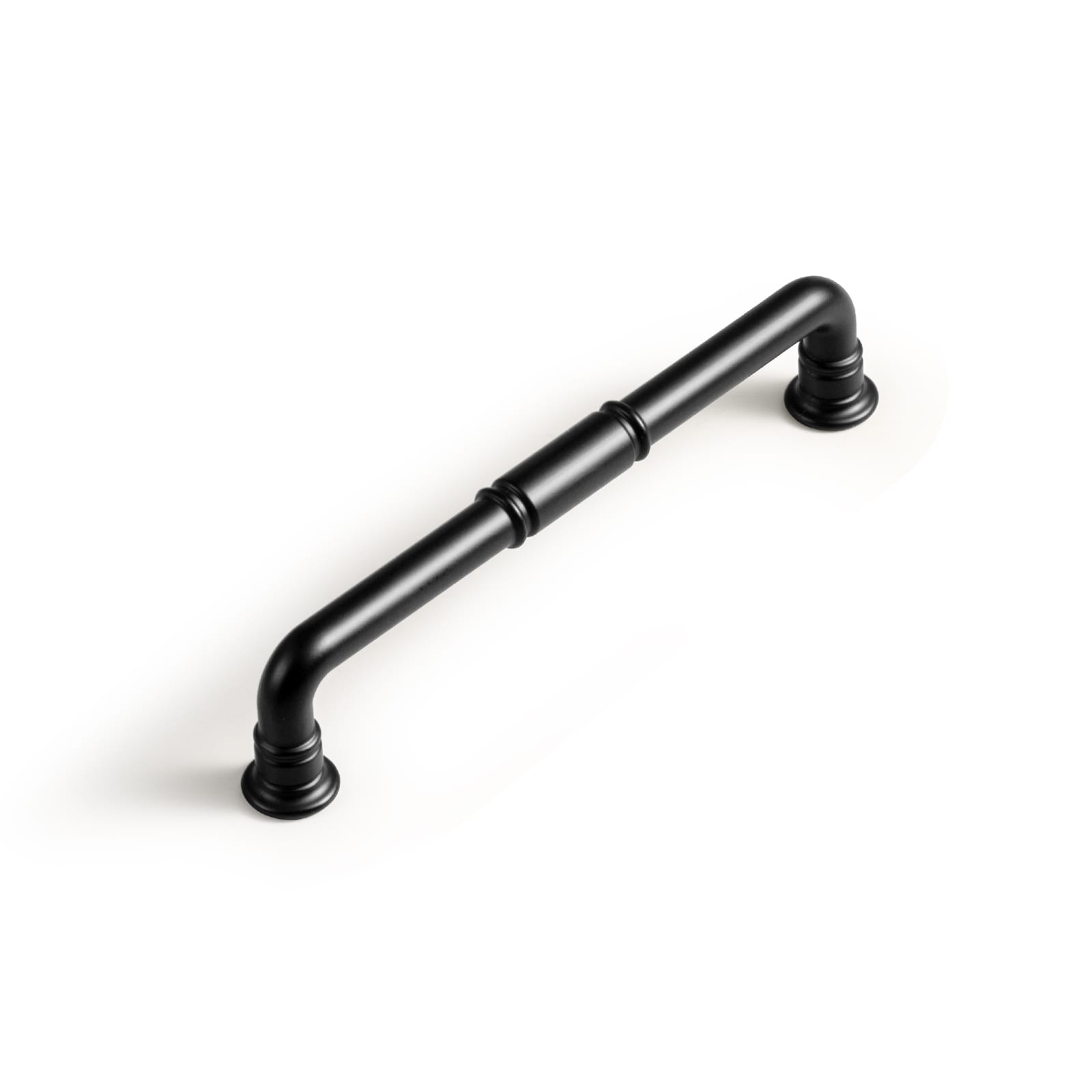 Goo-Ki Matte Black / 5'' Hole Center / 6 Pack Vintage Brass Pipe Style Cabinet Handles for Modern - Rustic Interiors
