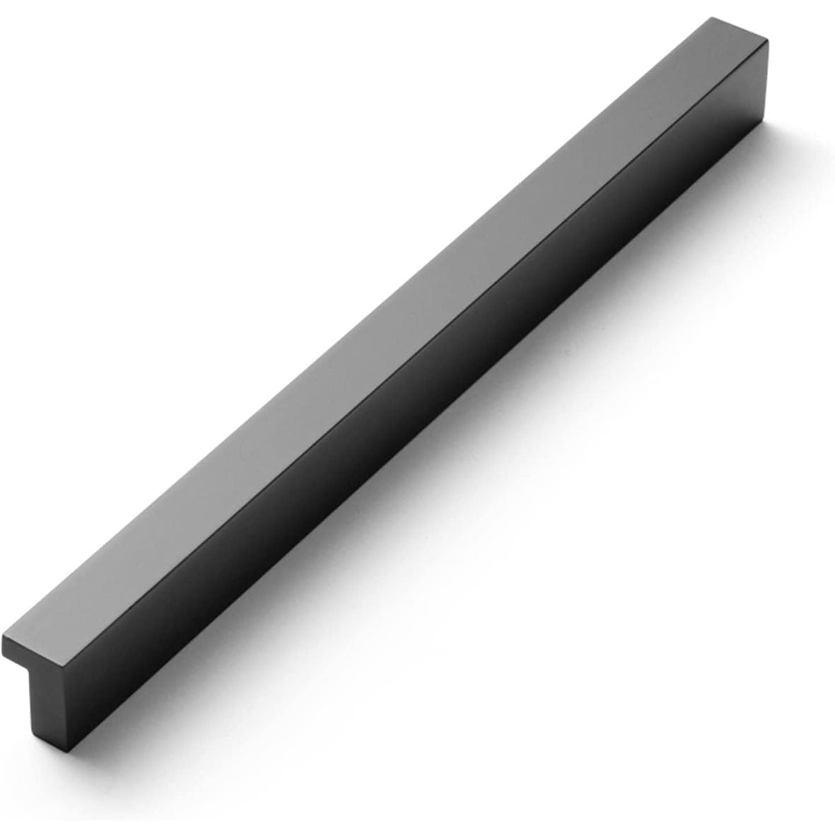 Goo-Ki Matte Black / 6.3'' Hole Center / 12 Pack Modern Drawer Handles Kitchen Cabinet Pulls Right Angle Finger Pulls