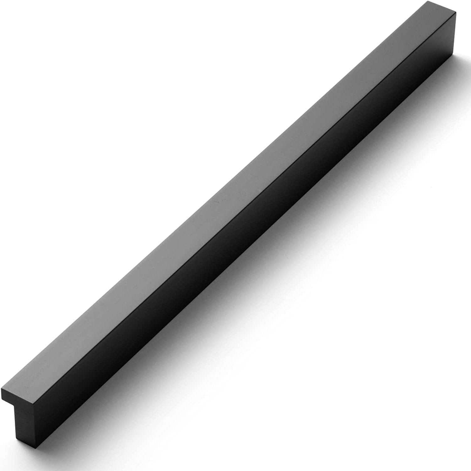 Goo-Ki Matte Black / 7.6'' Hole Center / 12 Pack Modern Drawer Handles Kitchen Cabinet Pulls Right Angle Finger Pulls