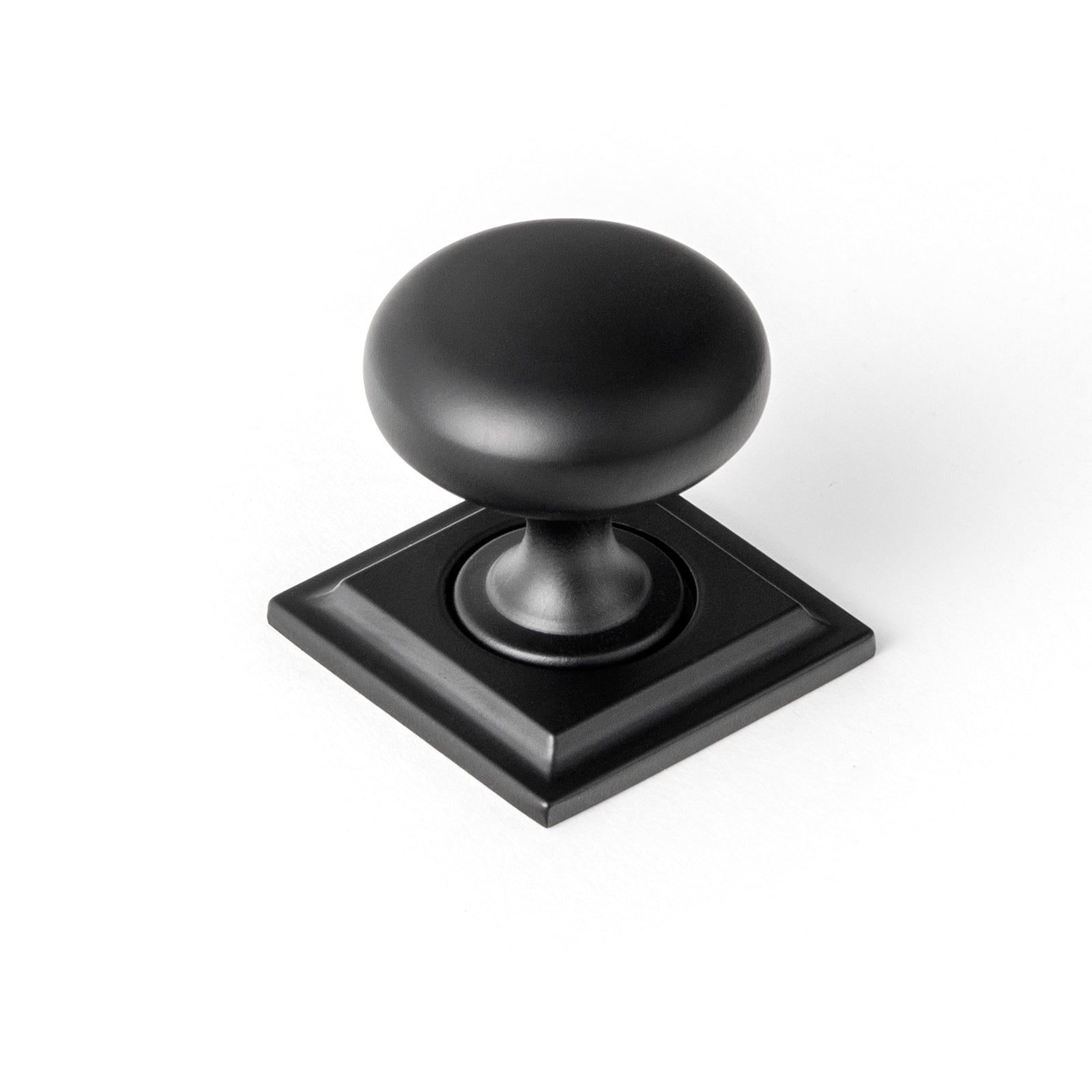 Goo-Ki Matte Black / F32 / Standard 6 Pack Antique Brass Zinc Alloy Cabinet Knob with Back Plate Single Hole Center Cabinet Hardware for Bedroom Kitchen
