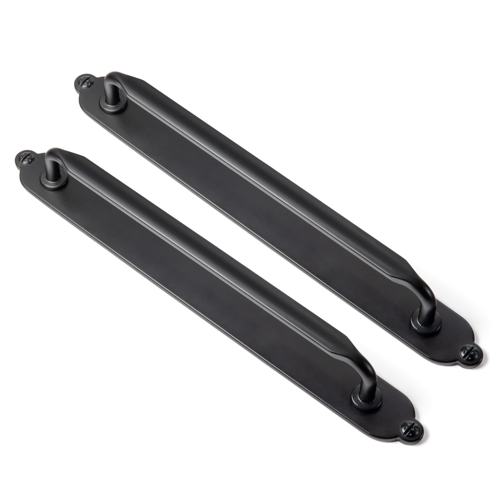 Goo-Ki Matte Black / G013 / 7.6'' Hole Center 2 Pack Elegant Vintage Zinc Alloy Cabinet Handles with Long Backplate, Classic Furniture Hardware for Cabinets, Wardrobes & Dressers
