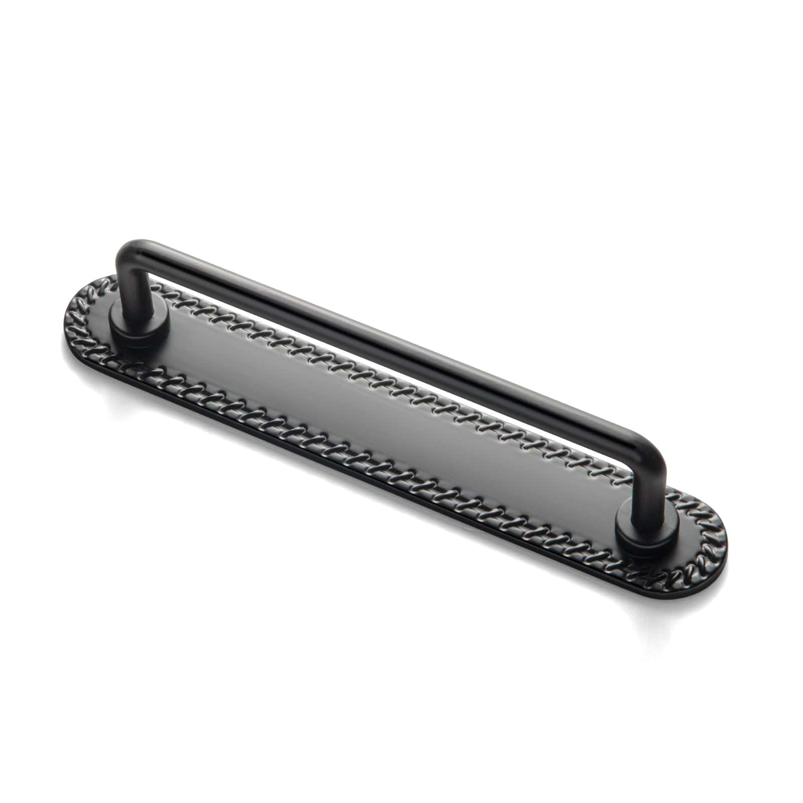 Goo-Ki Matte Black / G016 / 5'' Hole Center 2 Pack Cabinet Bar Pulls with Back Plate Vintage Drawer Handles Home Improvement Hardware