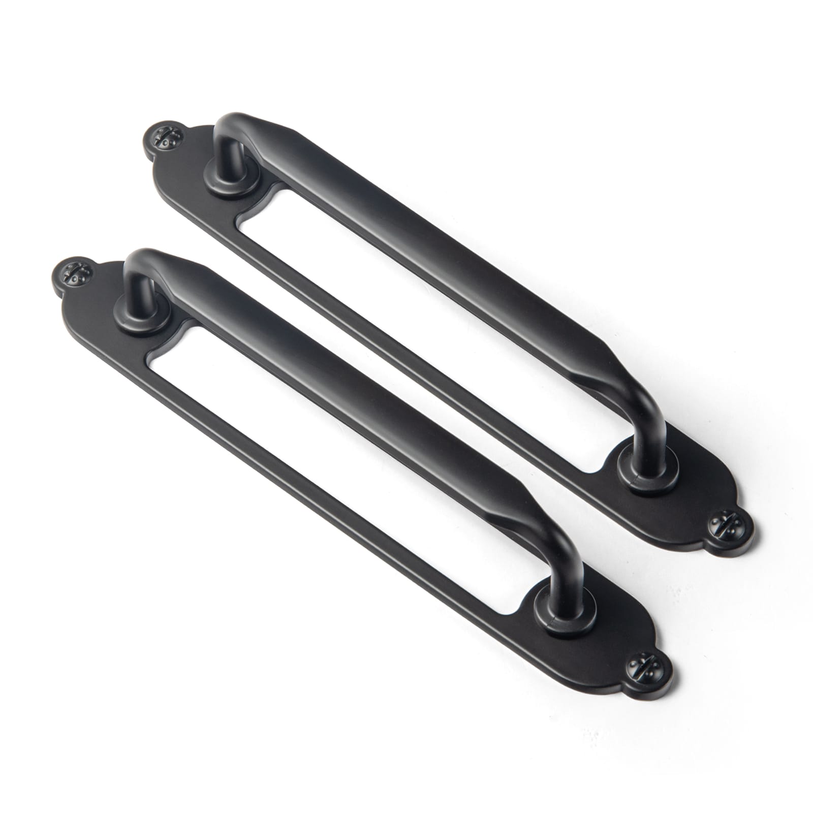 Goo-Ki Matte Black / G025 / 5'' Hole Center 2 Pack Elegant Vintage Zinc Alloy Cabinet Handles with Long Backplate, Classic Furniture Hardware for Cabinets, Wardrobes & Dressers