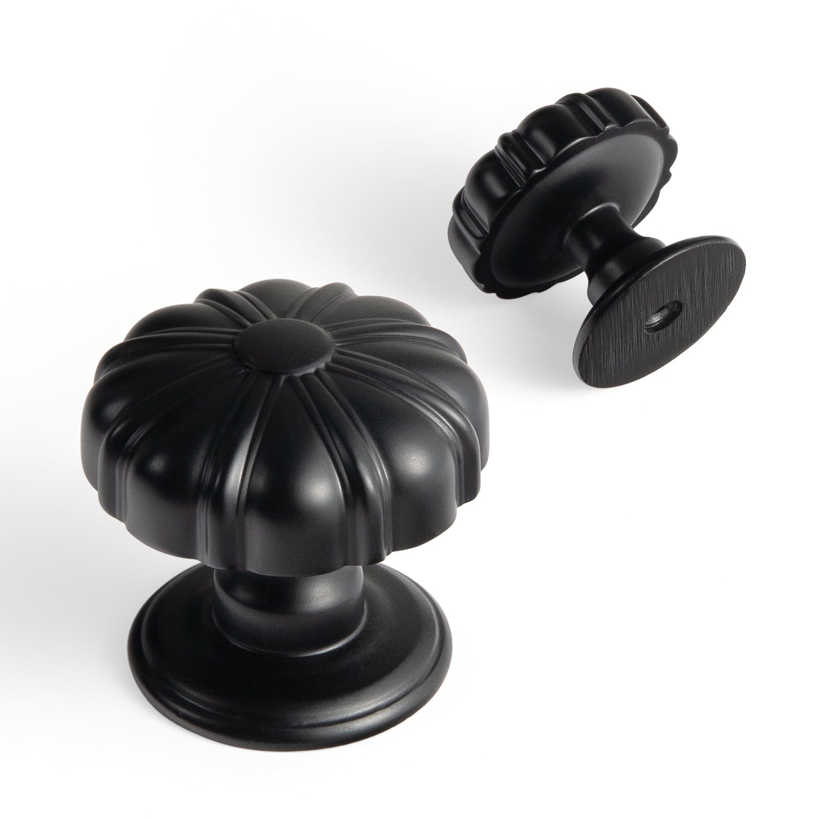 Goo-Ki Matte Black / Knob / 12 Pack Ornate Decorative Drawer Knobs in Stunning Metallic Tones Elegant Vintage Cabinet Knobs