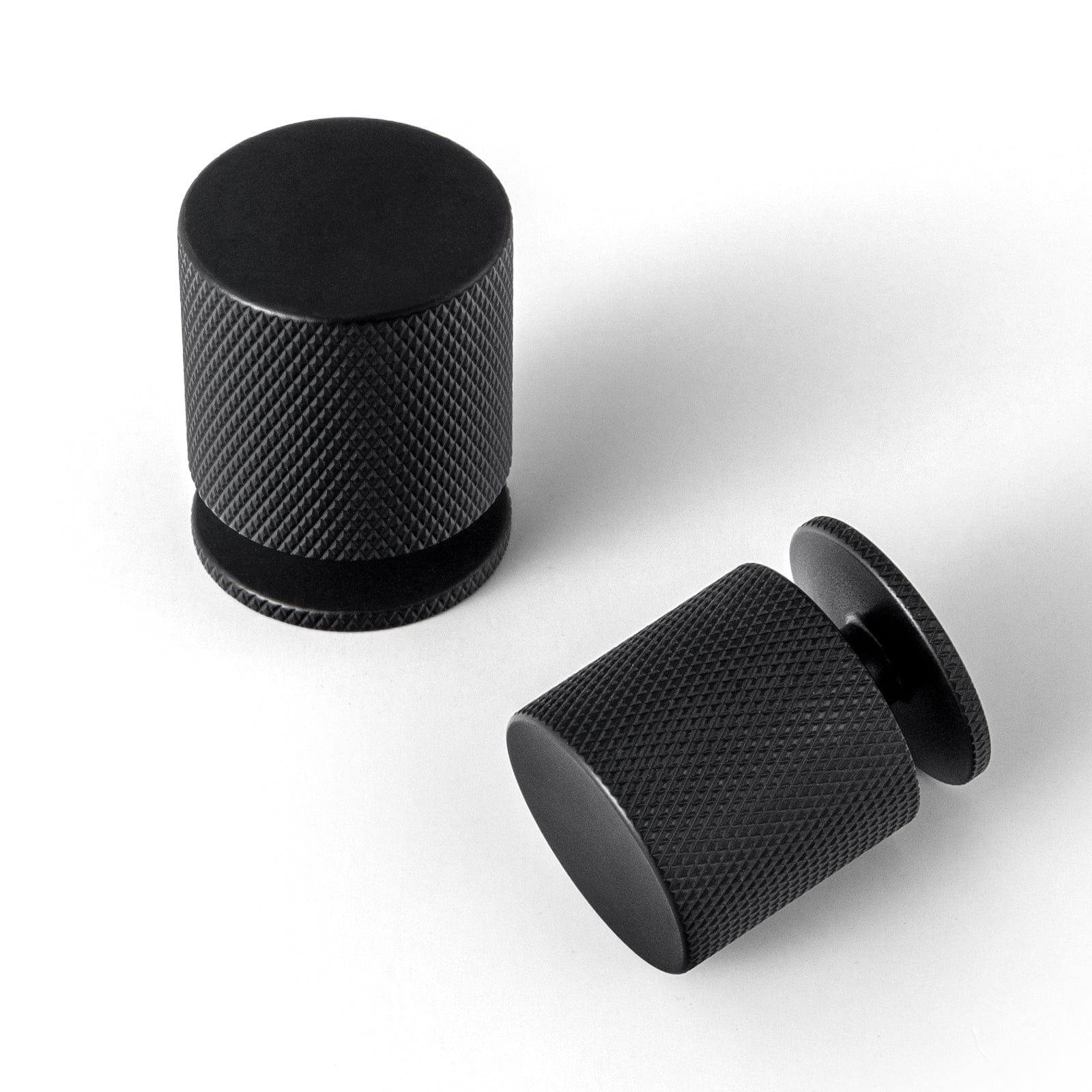 Goo-Ki Matte Black / Knob / 6 Pack Elegant Textured Vintage Knobs for Furniture Knurled Aluminum Cabinet Knobs