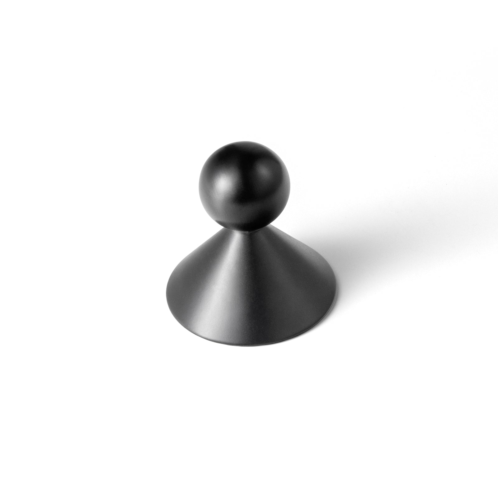 Goo-Ki Matte Black / Knob / 6 Pack Statement Zinc Alloy Cabinet Pull – Geometric Ball and Cone Design for Drawer