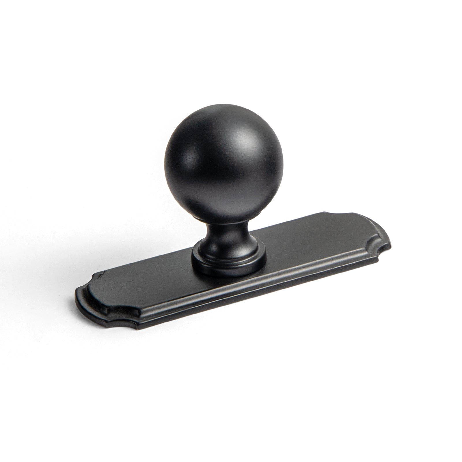 Goo-Ki Matte Black / Knob with Back Plate 23293 / 6 Pack Stylish Zinc Alloy Cabinet Knobs Classic Round Design Durable Cabinet Handles
