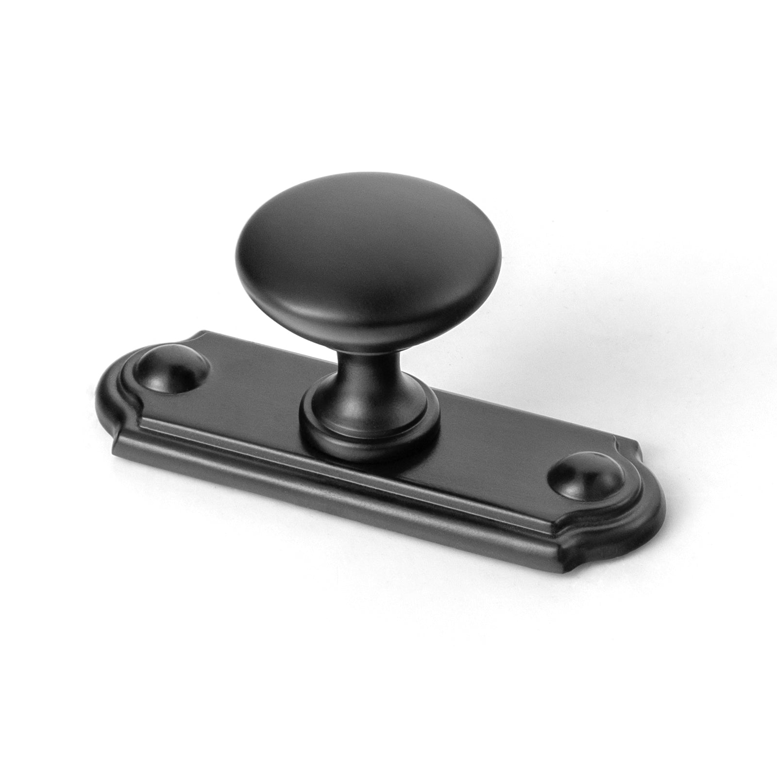 Goo-Ki Matte Black / Knob with Back Plate C / 6 Pack Antique Drawer Pulls Solid Retro Bar Pull Furniture Hardware for Kitchen