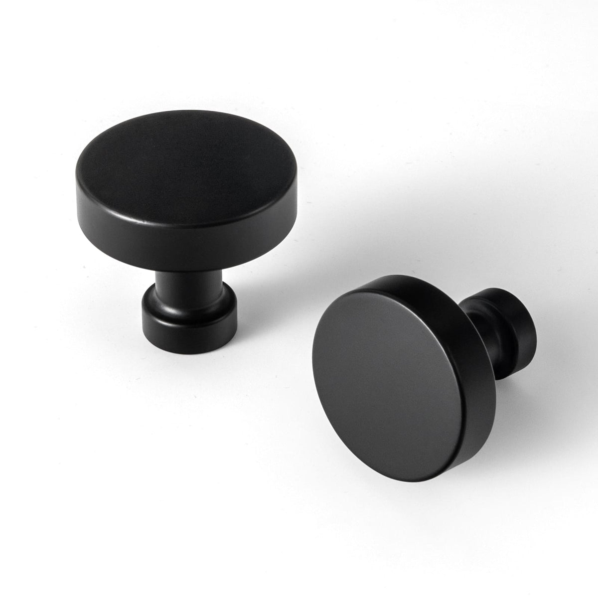Goo-Ki Matte Black / No Back Plate / 1.2'' Knob 6 Pack Vintage Brass Zinc Alloy Cabinet Knob with Back Plate Single Hole Center Kitchen Hardware