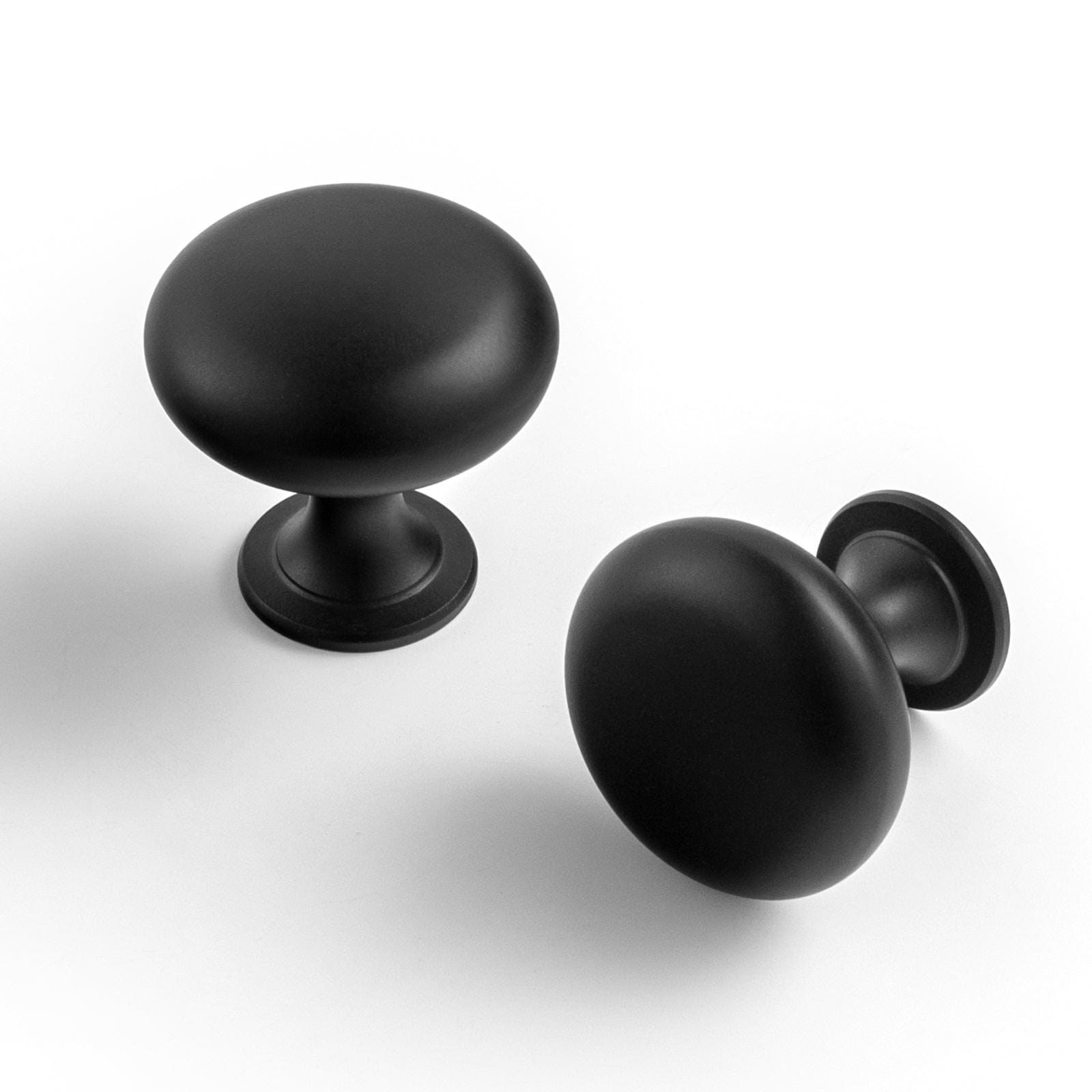 Goo-Ki Matte Black / No Back Plate / Large 6 Pack Antique Brass Zinc Alloy Cabinet Knob with Back Plate Single Hole Center Cabinet Hardware for Bedroom Kitchen