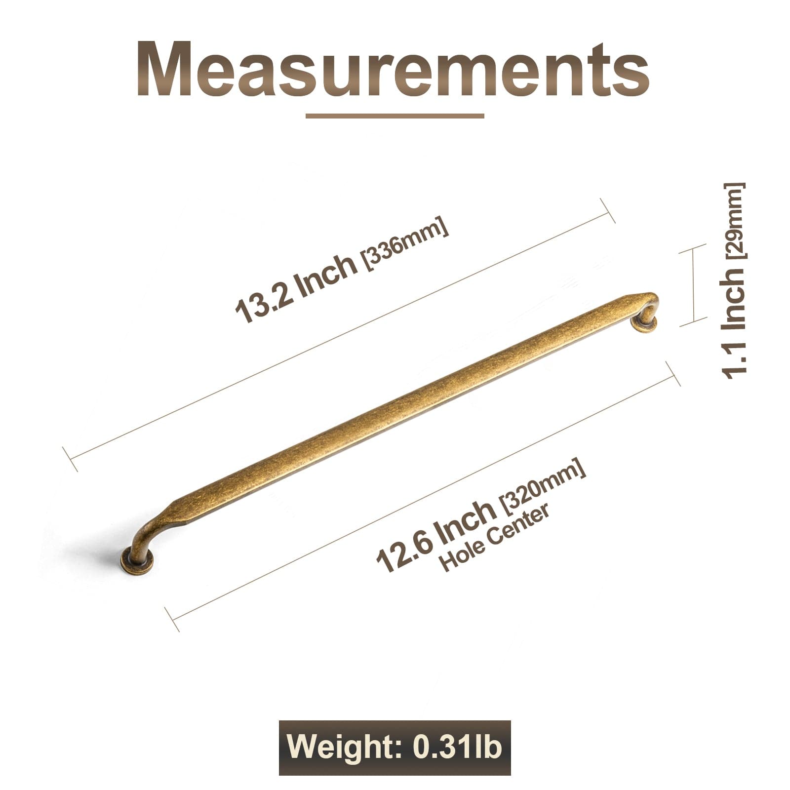 Goo-Ki Minimalist Slim Design Zinc Alloy Cabinet Pulls – Rustic Hardware for a Streamlined Look