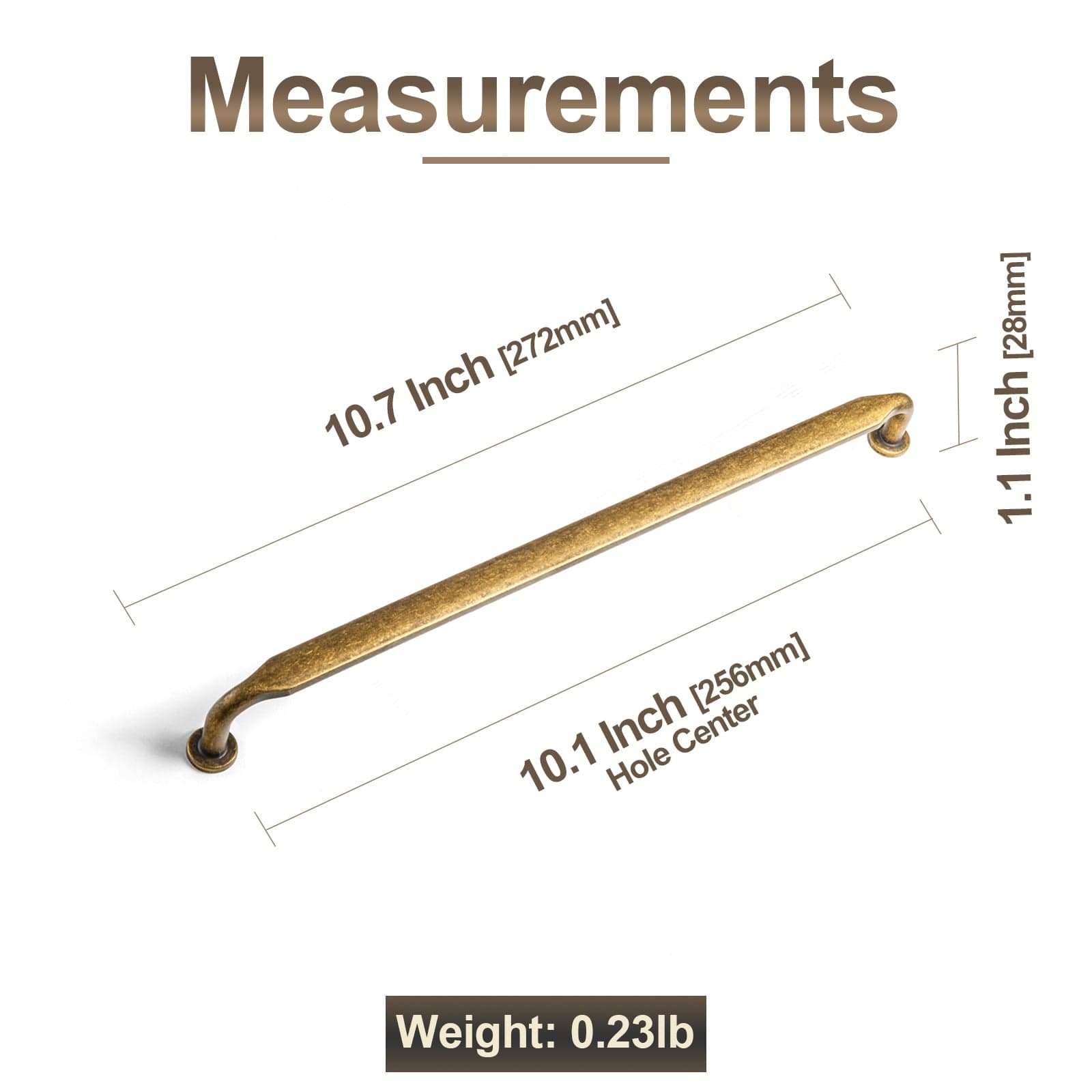 Goo-Ki Minimalist Slim Design Zinc Alloy Cabinet Pulls – Rustic Hardware for a Streamlined Look