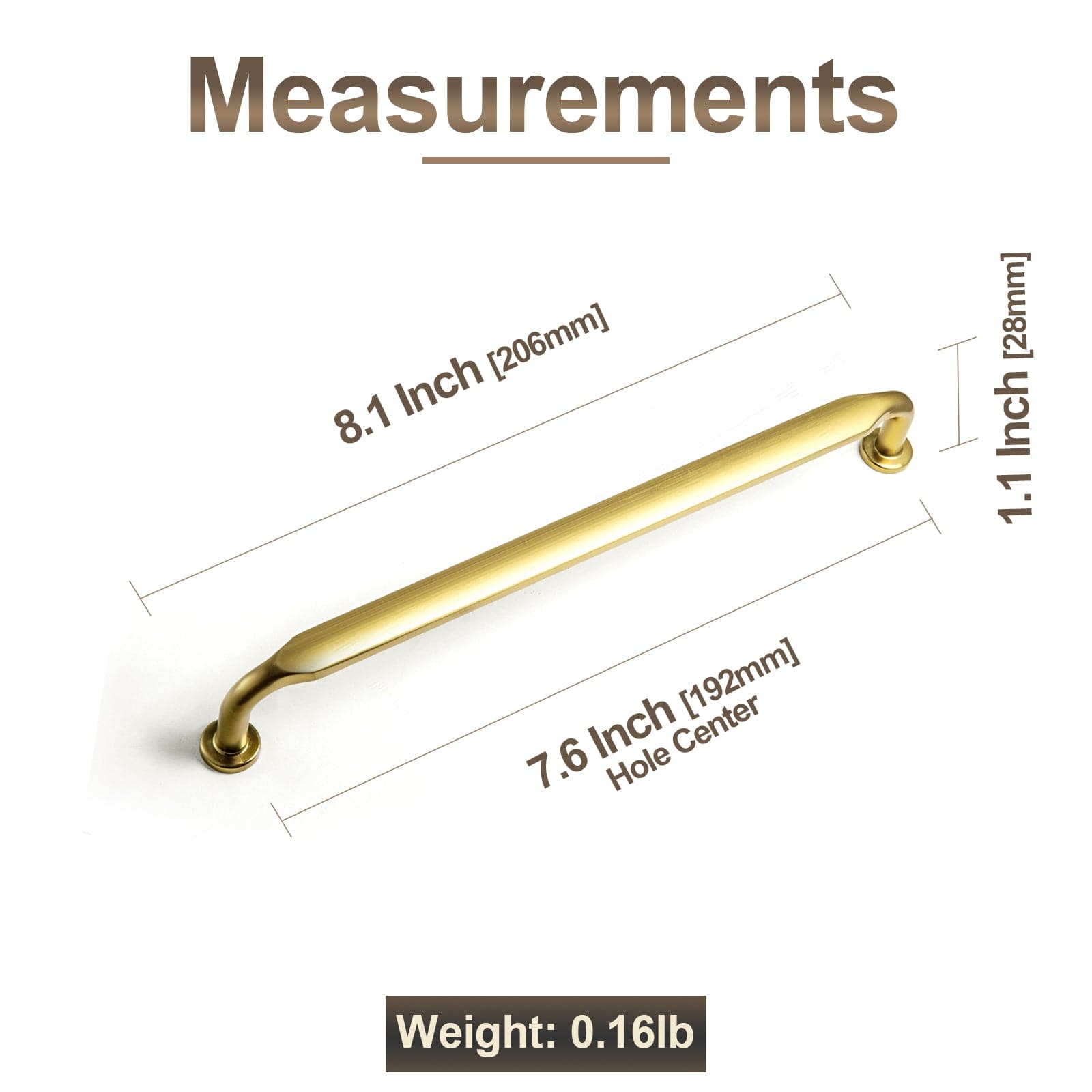Goo-Ki Minimalist Slim Design Zinc Alloy Cabinet Pulls – Rustic Hardware for a Streamlined Look