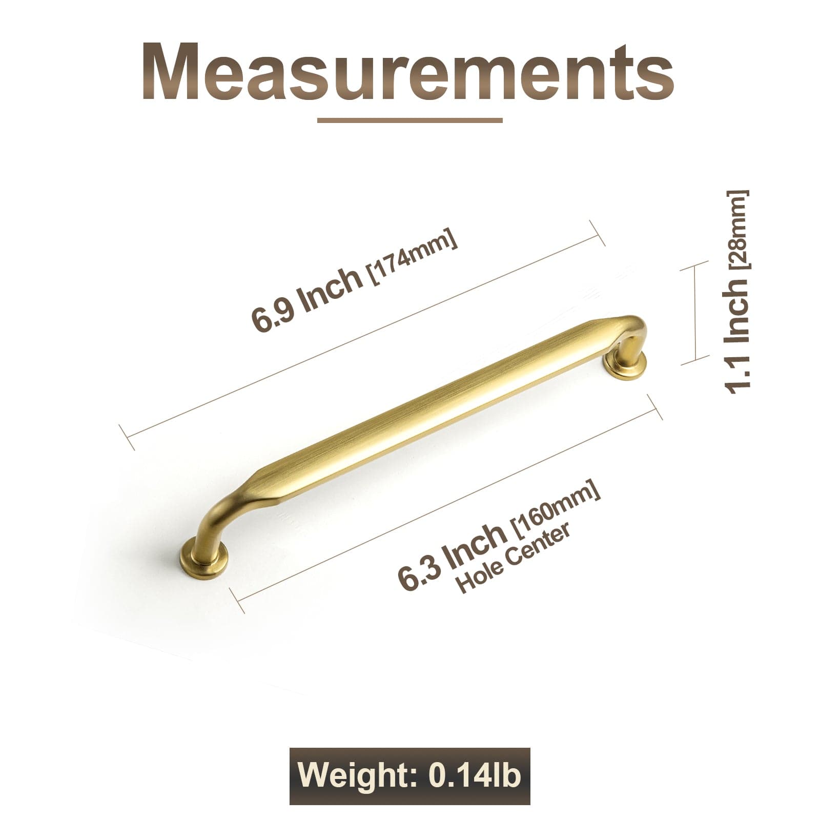 Goo-Ki Minimalist Slim Design Zinc Alloy Cabinet Pulls – Rustic Hardware for a Streamlined Look