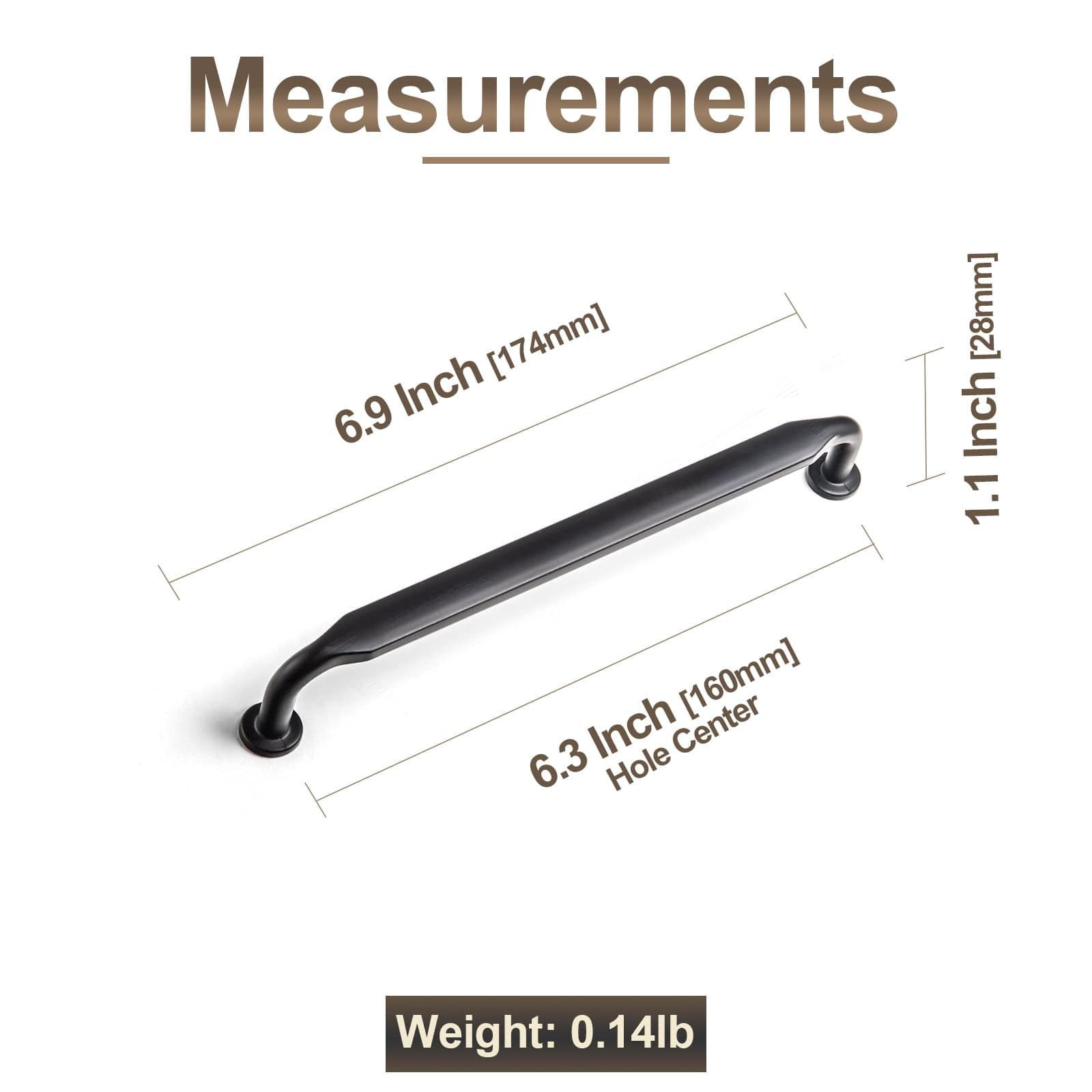 Goo-Ki Minimalist Slim Design Zinc Alloy Cabinet Pulls – Rustic Hardware for a Streamlined Look