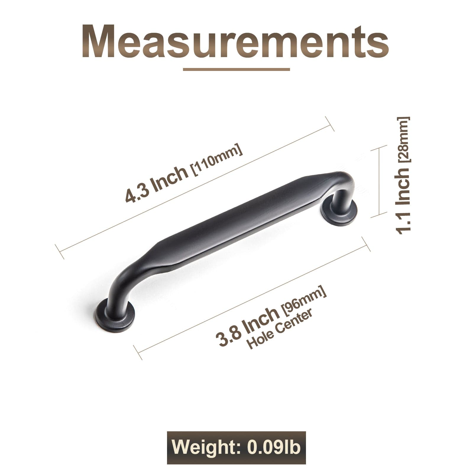 Goo-Ki Minimalist Slim Design Zinc Alloy Cabinet Pulls – Rustic Hardware for a Streamlined Look