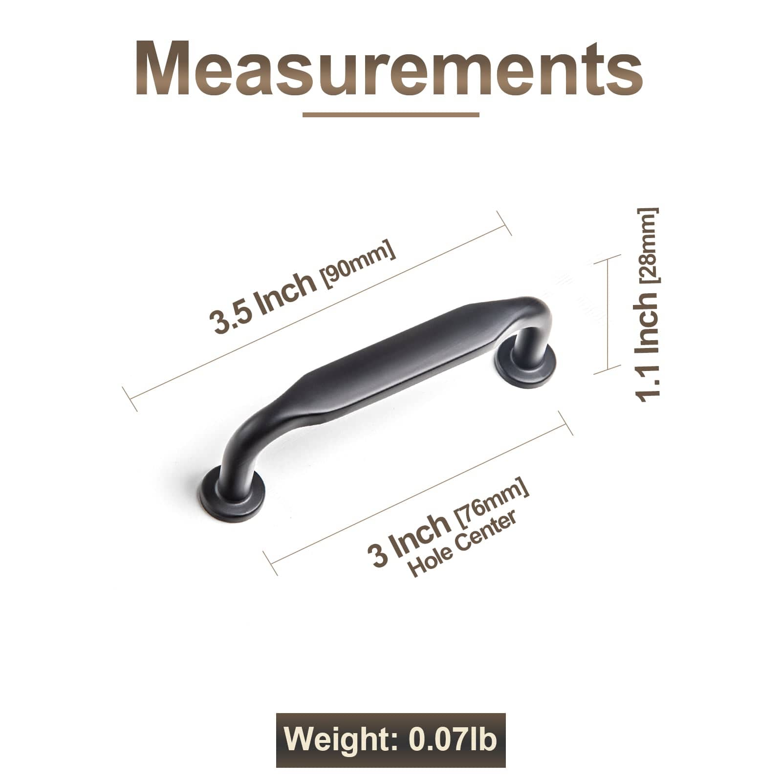 Goo-Ki Minimalist Slim Design Zinc Alloy Cabinet Pulls – Rustic Hardware for a Streamlined Look