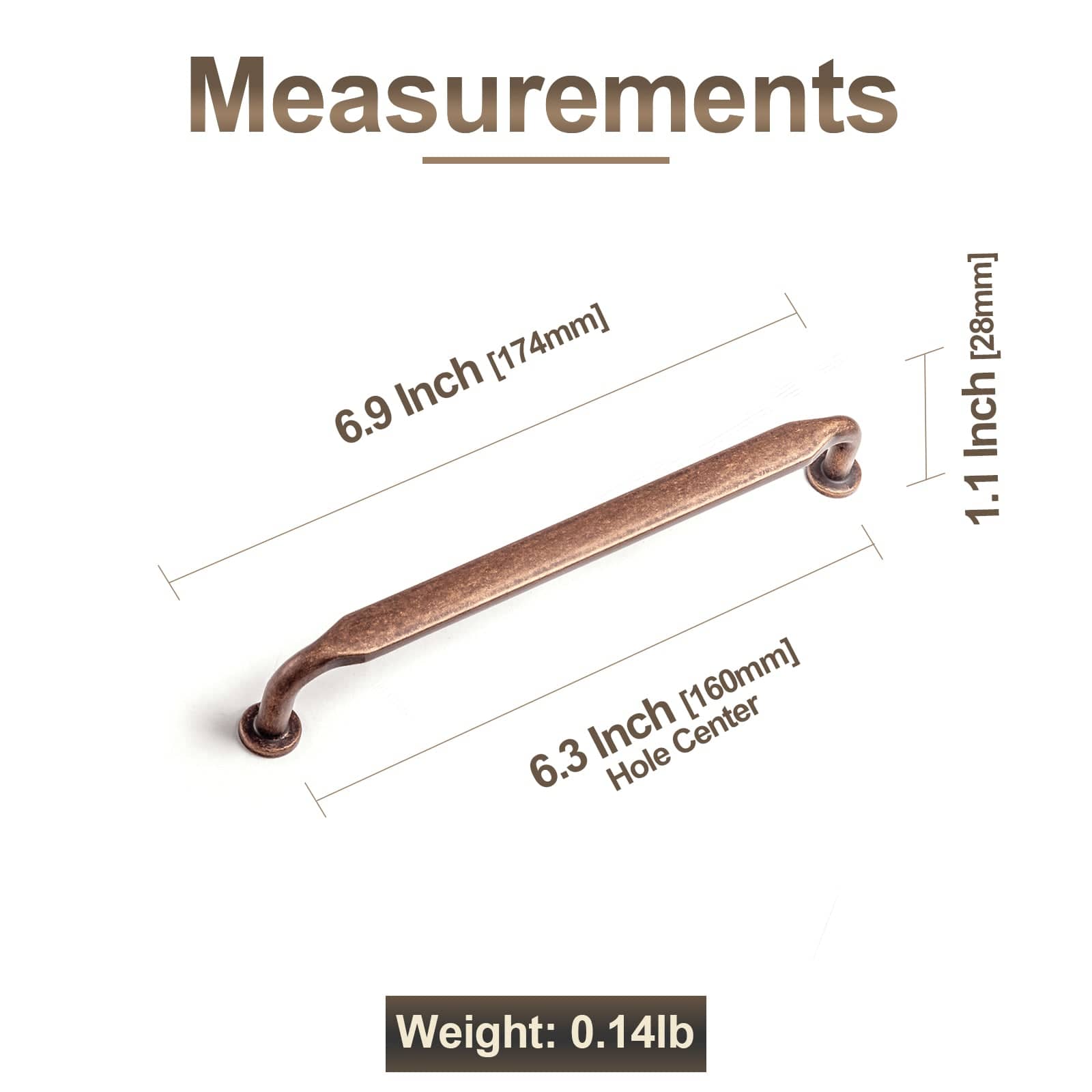 Goo-Ki Minimalist Slim Design Zinc Alloy Cabinet Pulls – Rustic Hardware for a Streamlined Look