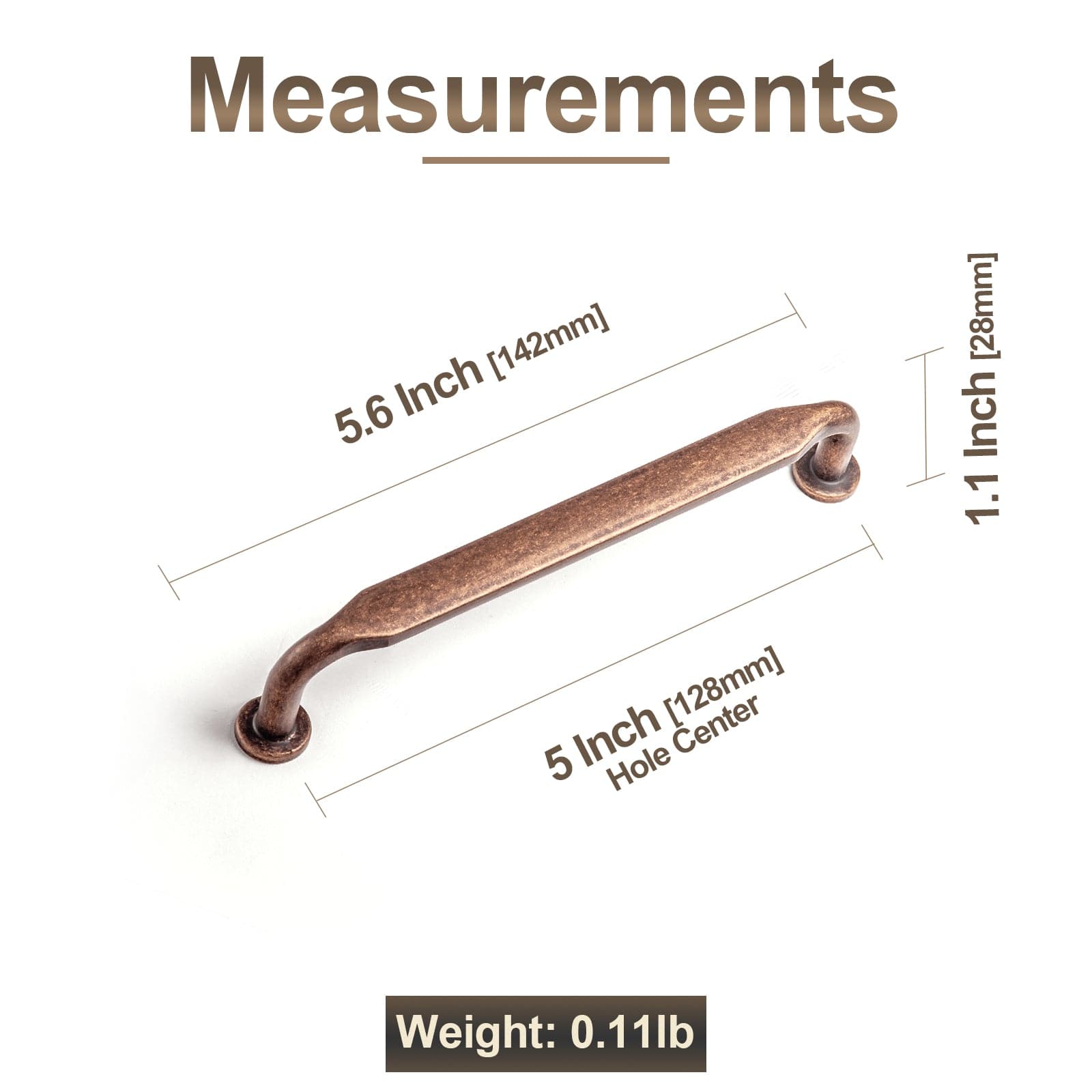 Goo-Ki Minimalist Slim Design Zinc Alloy Cabinet Pulls – Rustic Hardware for a Streamlined Look