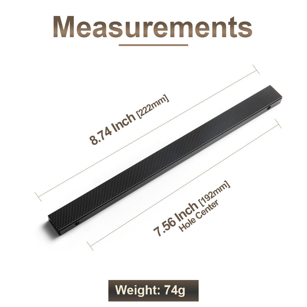 Goo-Ki Modern Aluminum Knurled Cabinet Pull Handles - Comfortable Grip & Long - lasting