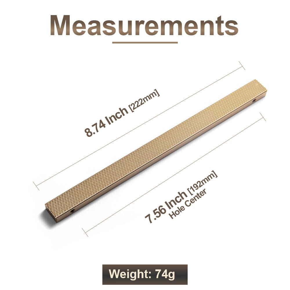 Goo-Ki Modern Aluminum Knurled Cabinet Pull Handles - Comfortable Grip & Long - lasting
