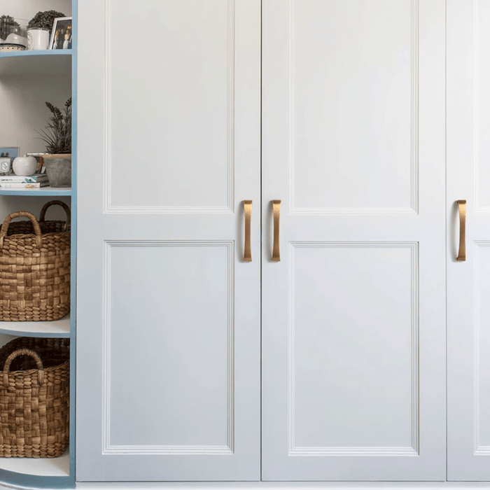 Modern Arch Pull Yellow Bronze Drawer Knobs Kitchen Cabinet Handles