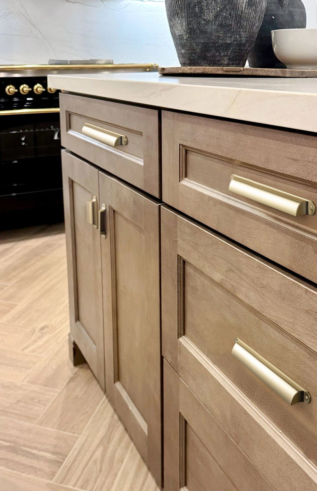 Goo-Ki Modern Multi-Color Cabinet Cup Pulls Bin Drawer Pull Stylish Hardware for Furniture Upgrades