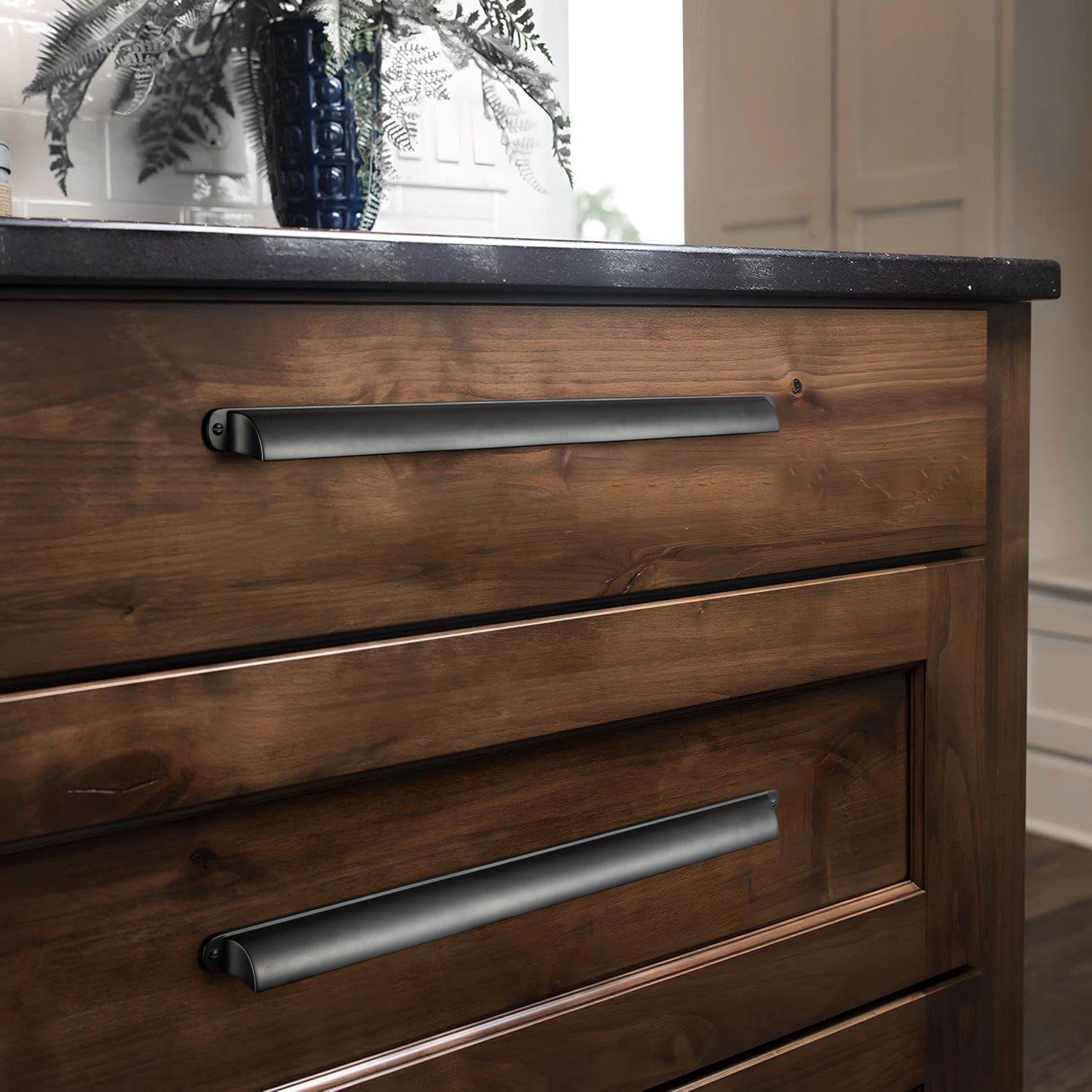 Goo-Ki Modern Multi-Color Cabinet Cup Pulls Bin Drawer Pull Stylish Hardware for Furniture Upgrades