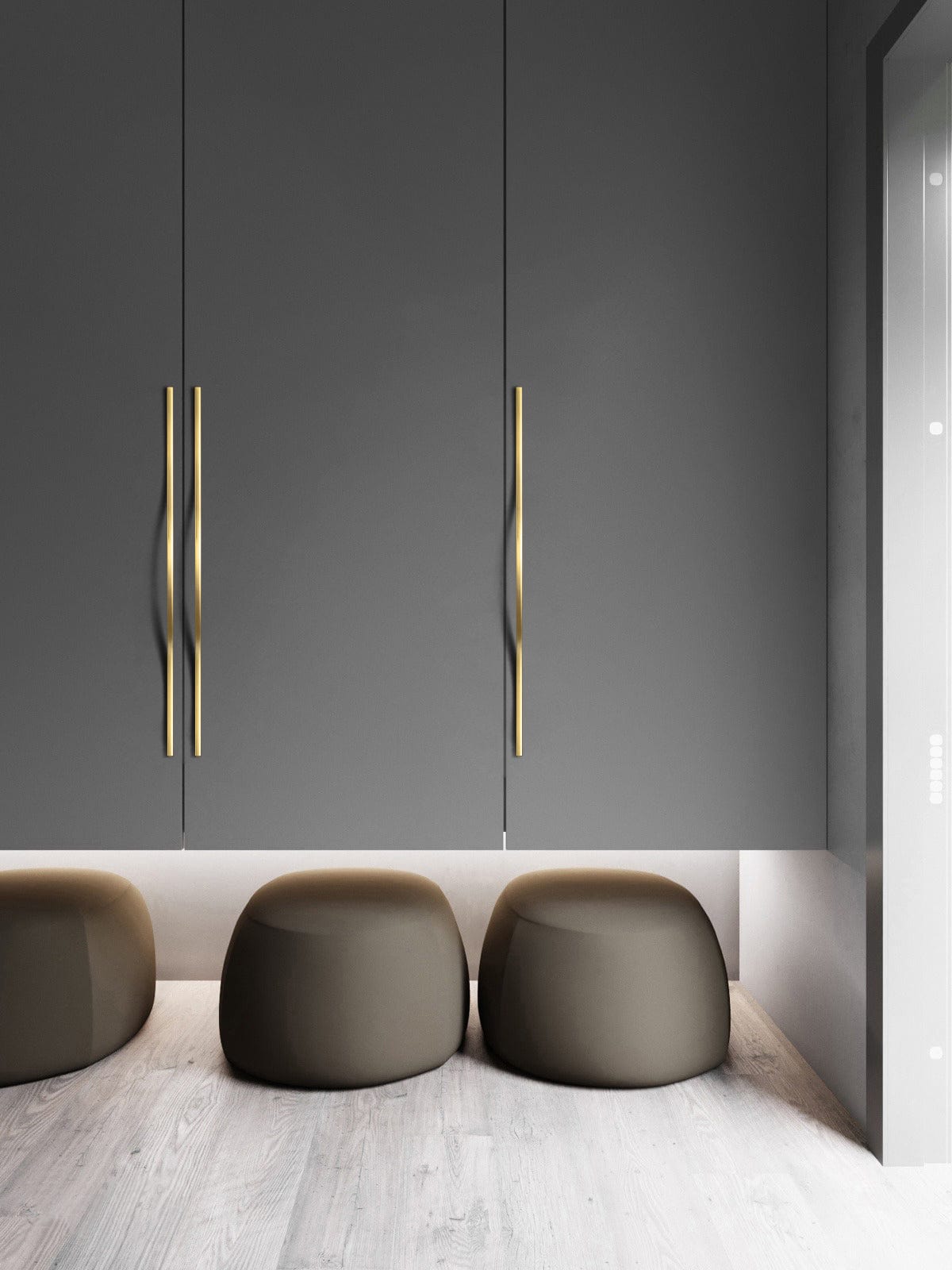 Goo-Ki Modern Wardrobe Cabinet Pulls Luxurious Drawer Pull Dual Mount