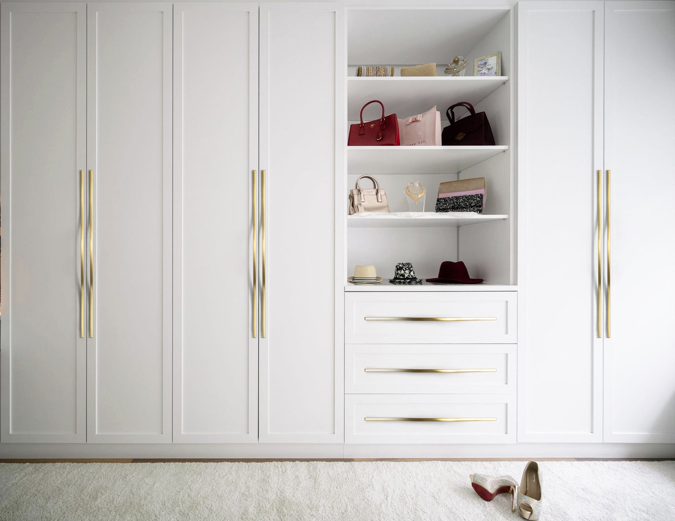 Goo-Ki Modern Wardrobe Cabinet Pulls Luxurious Drawer Pull Dual Mount