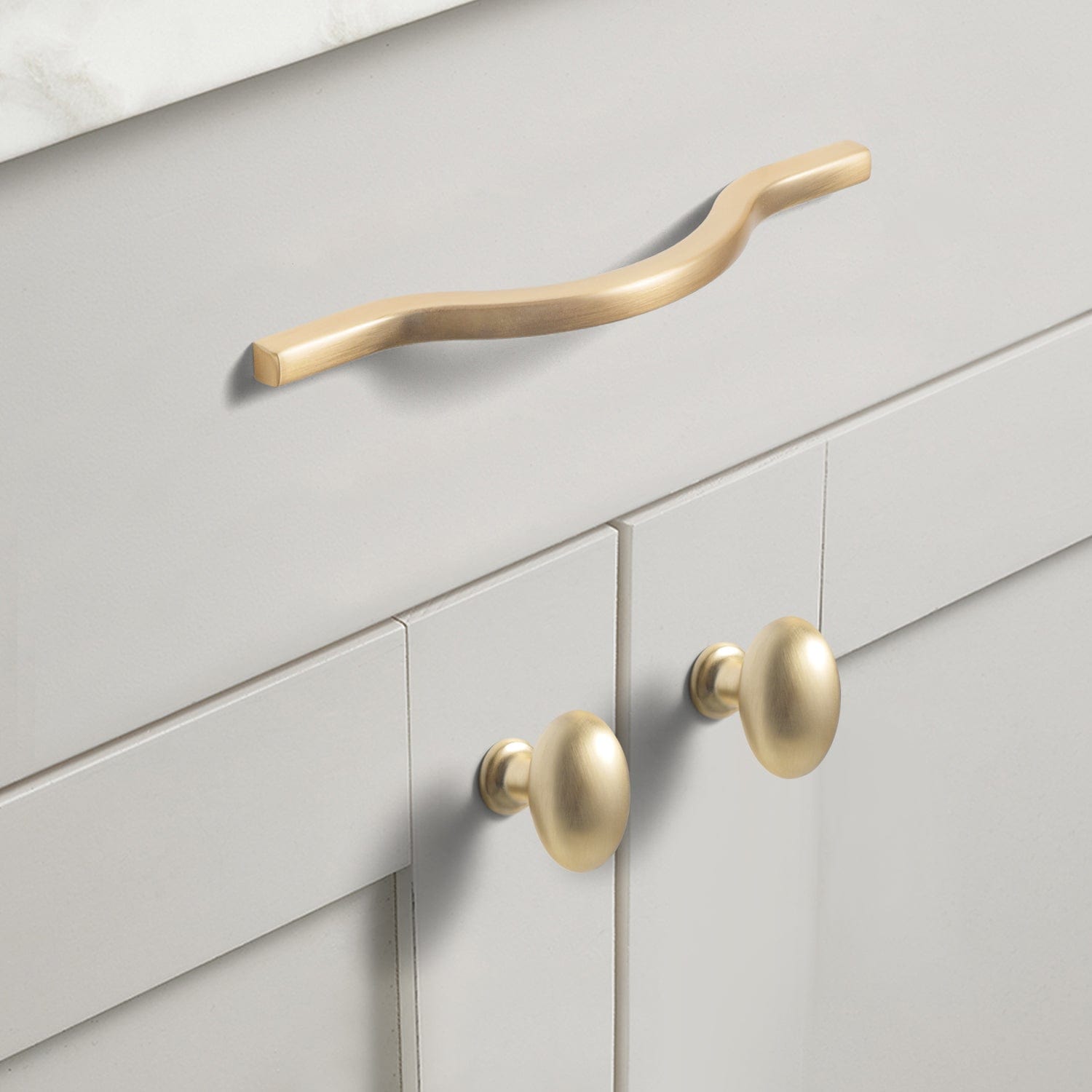 Goo-Ki Modern Wardrobe Cabinet Pulls Luxurious Drawer Pull Dual Mount