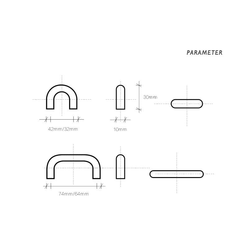Goo-Ki Morandi Color Furniture Handle Drawer Handle Nordic Cabinet Pull