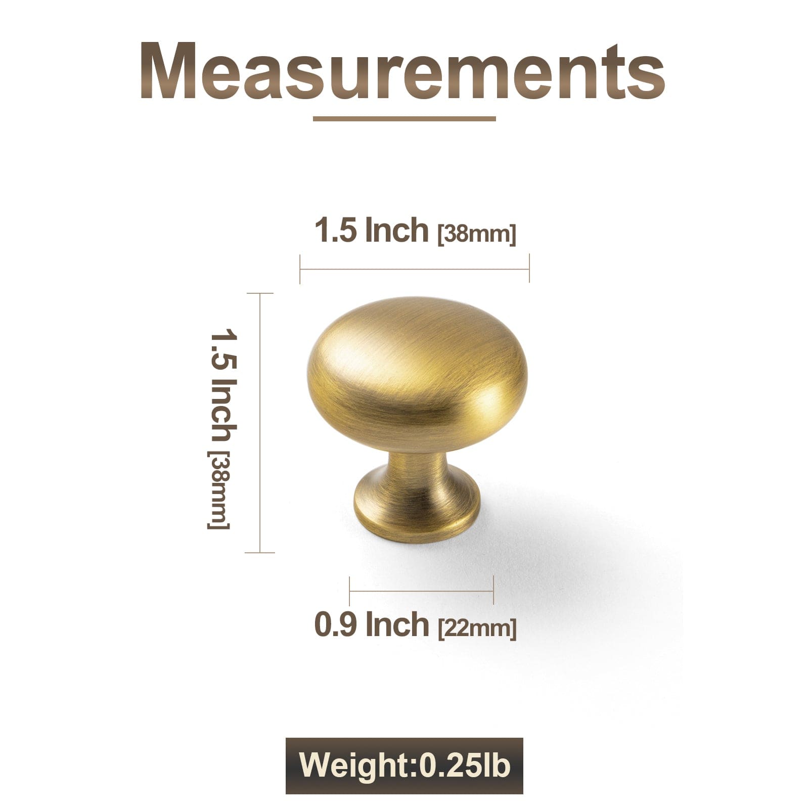 Goo-Ki Multi-colored Classic Drawer Knob Mushroom Round Cabinet Knob