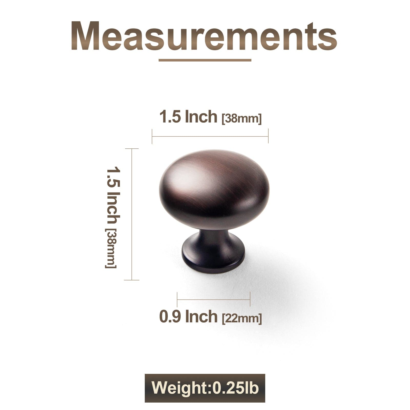 Goo-Ki Multi-colored Classic Drawer Knob Mushroom Round Cabinet Knob