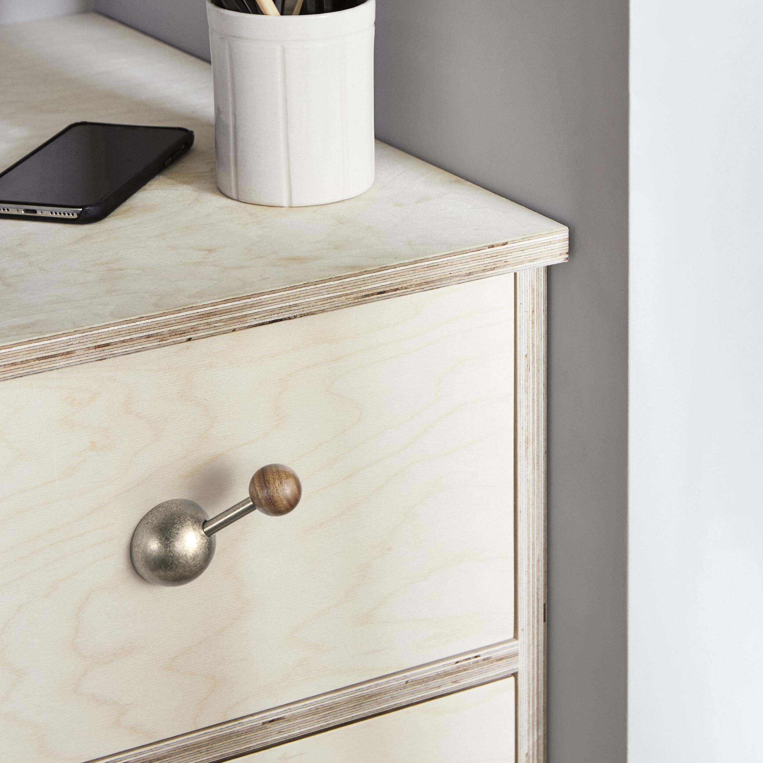 Goo-Ki Multifunctional Semicircle Black Walnut Coat Hook & Cabinet Hardware