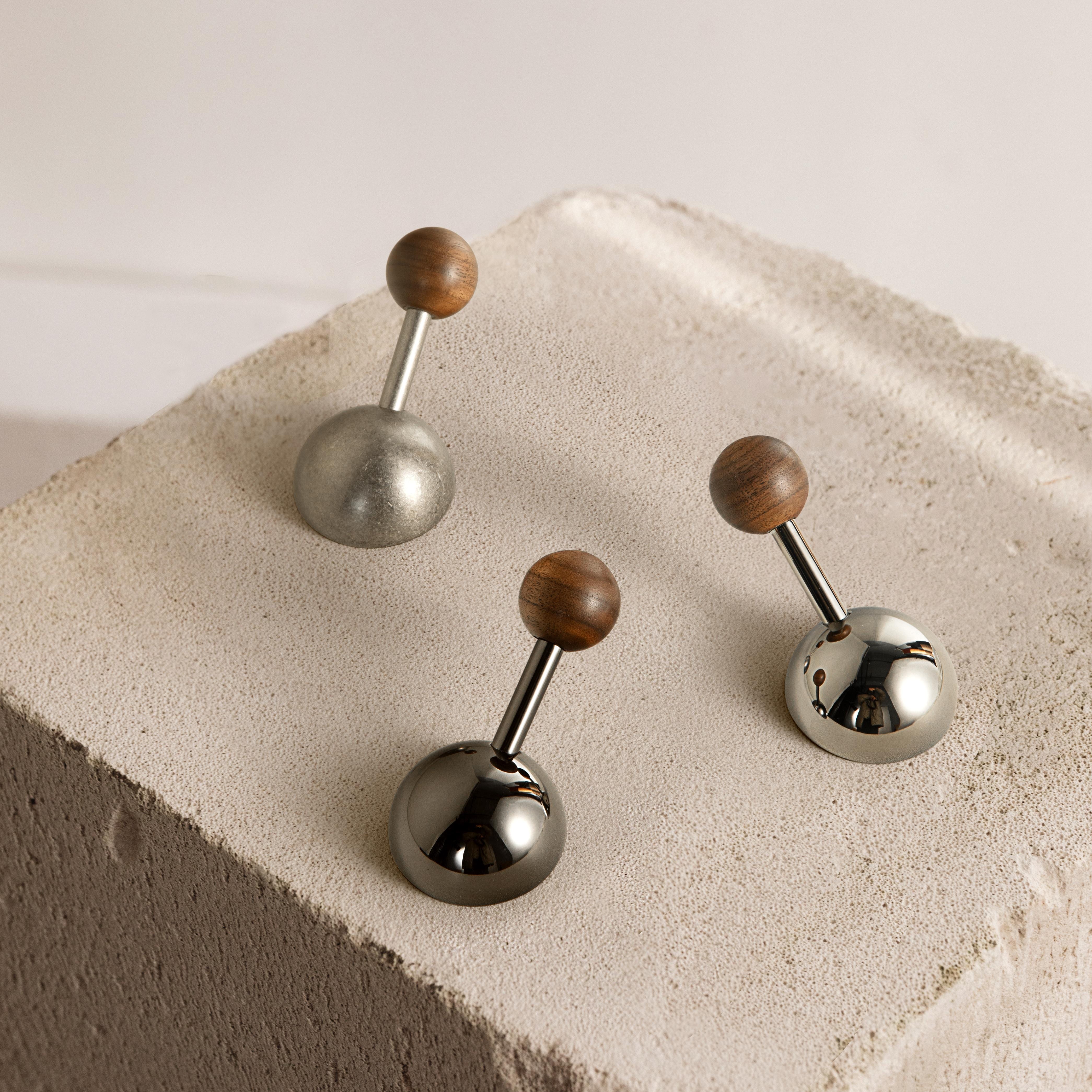 Goo-Ki Multifunctional Semicircle Black Walnut Coat Hook & Cabinet Hardware