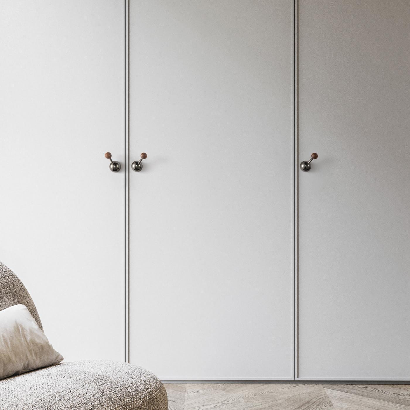 Goo-Ki Multifunctional Semicircle Black Walnut Coat Hook & Cabinet Hardware