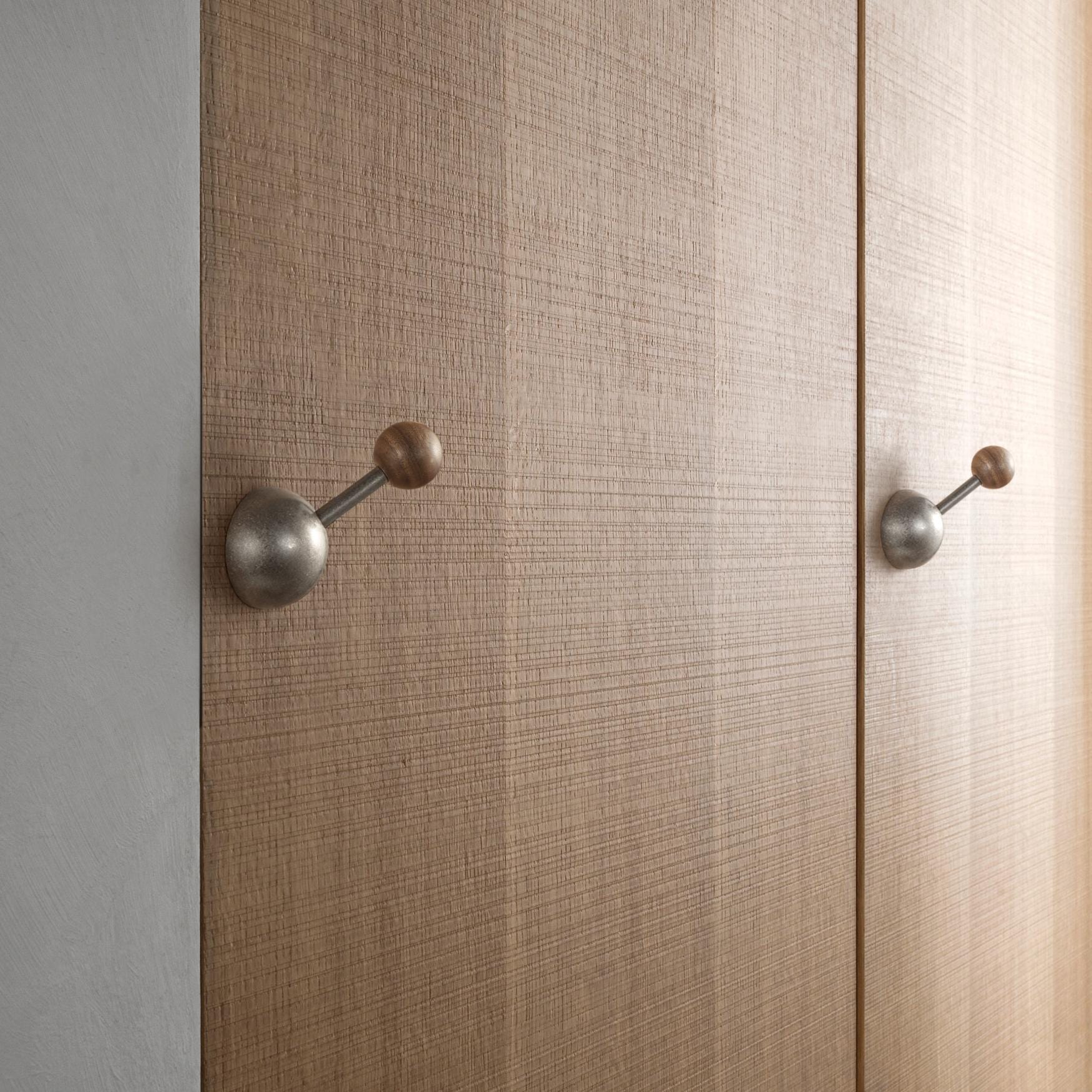Goo-Ki Multifunctional Semicircle Black Walnut Coat Hook & Cabinet Hardware