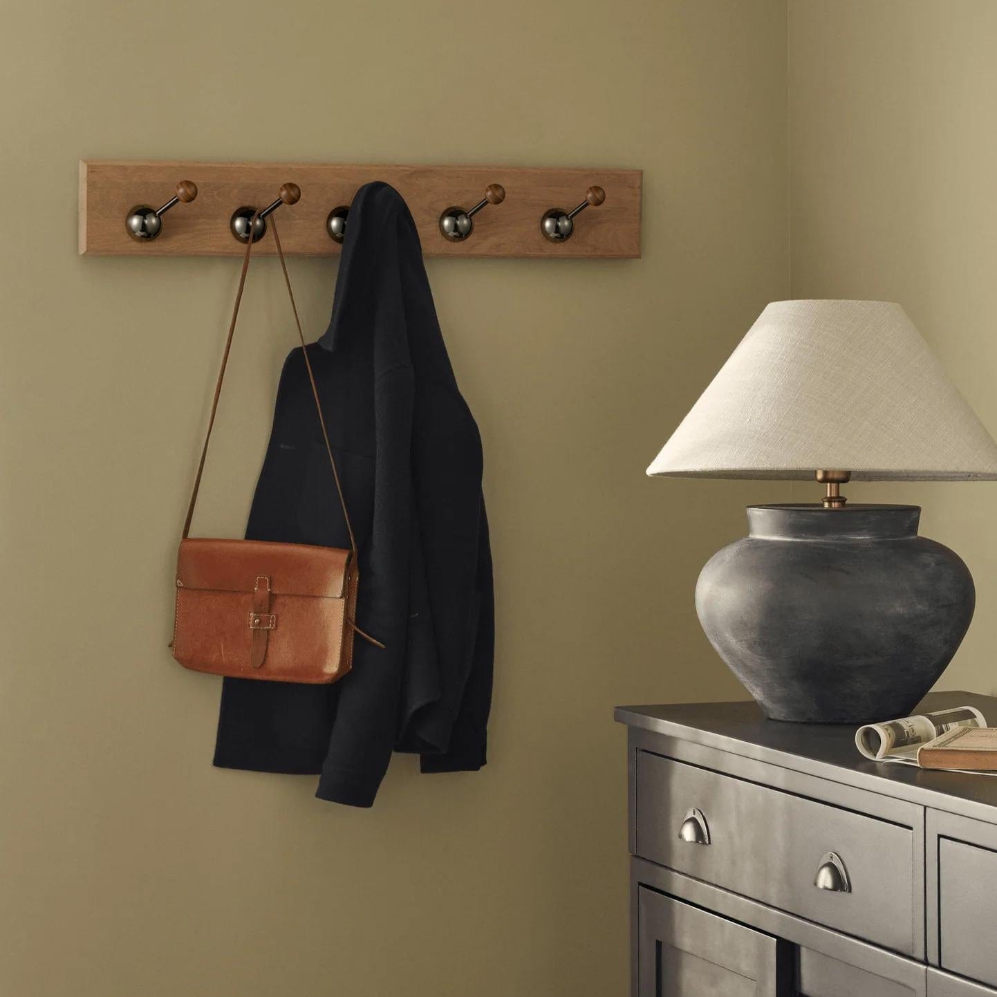 Goo-Ki Multifunctional Semicircle Black Walnut Coat Hook & Cabinet Hardware