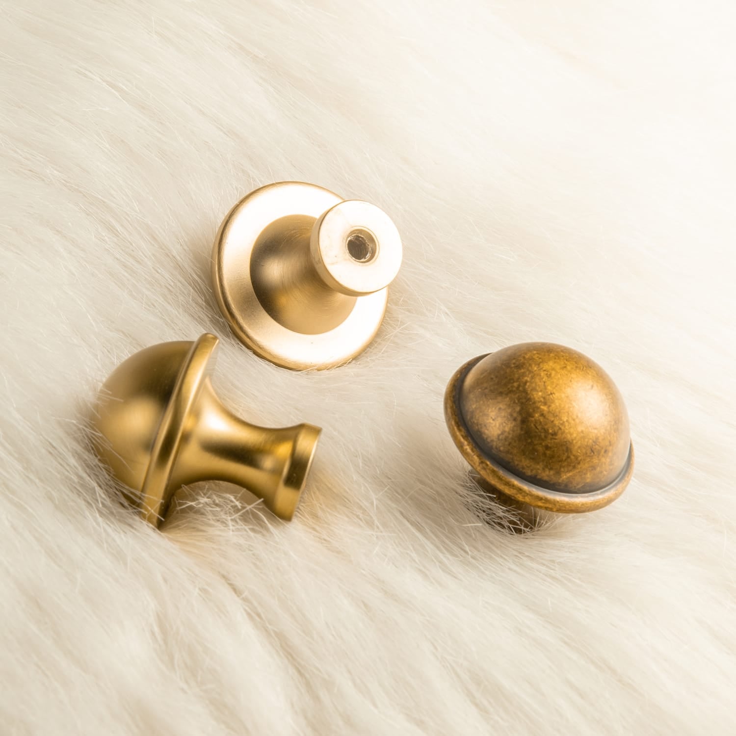 Goo-Ki Mushroom Dome Zinc Alloy Cabinet Knobs, Classic Bulb Round Drawer Knob for Vanity Furniture Hardware