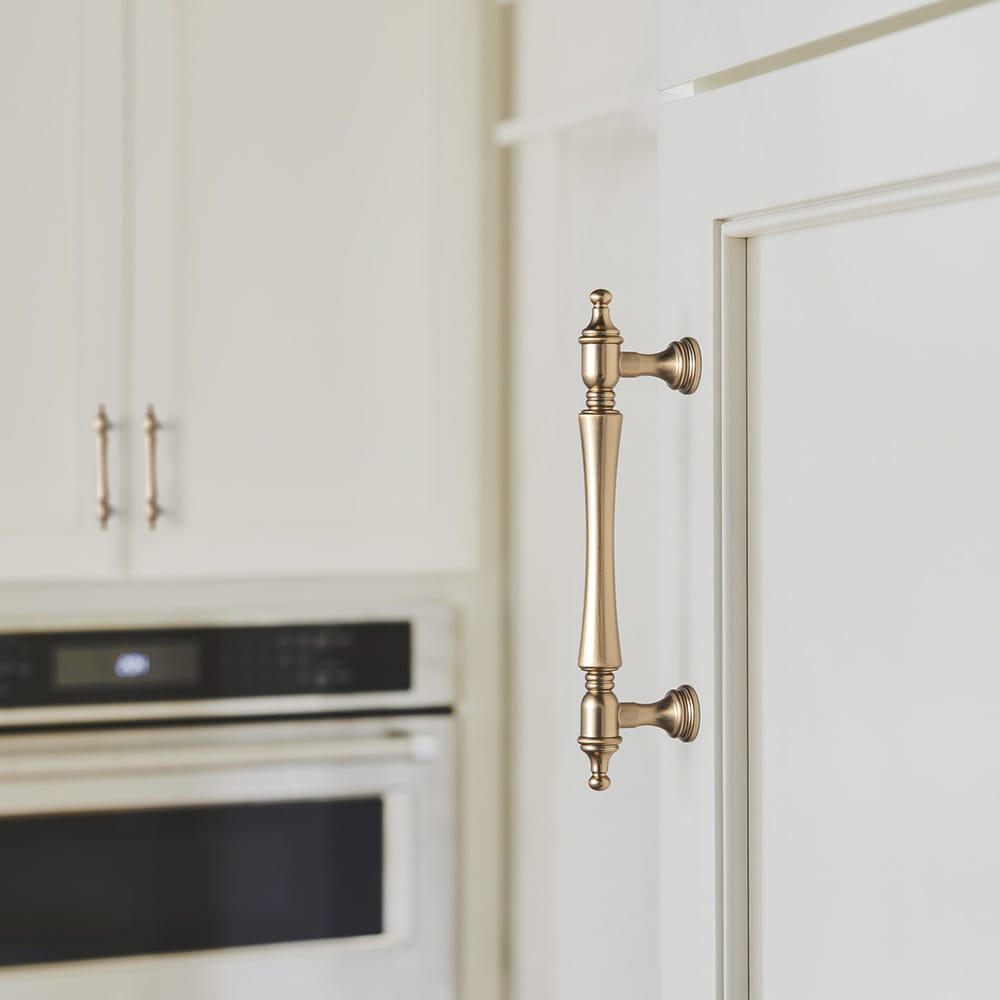 Goo-Ki Ornate Tapered Cabinet Handle with Sculpted Detailing Vintage Hardware for Kitchen