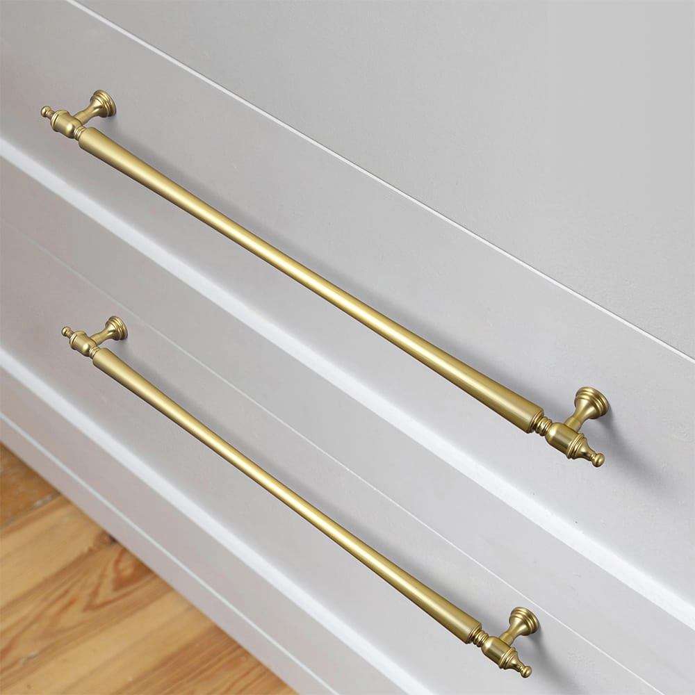 Goo-Ki Ornate Tapered Cabinet Handle with Sculpted Detailing Vintage Hardware for Kitchen