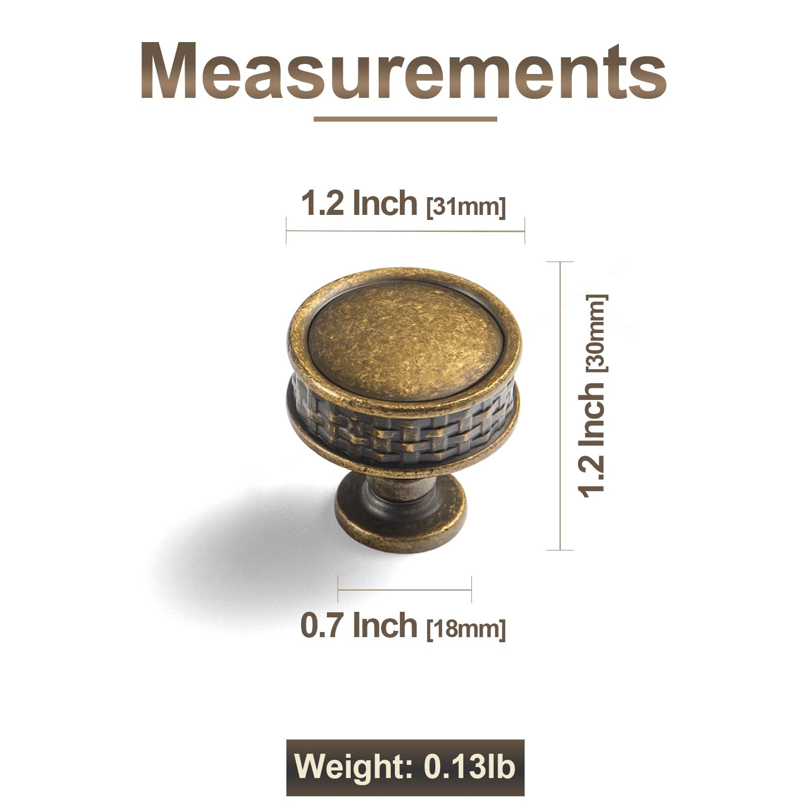 Goo-Ki Ornate Woven Pattern Zinc Alloy Cabinet Knobs & Pulls - Retro Style Hardware for Kitchen Cabinets