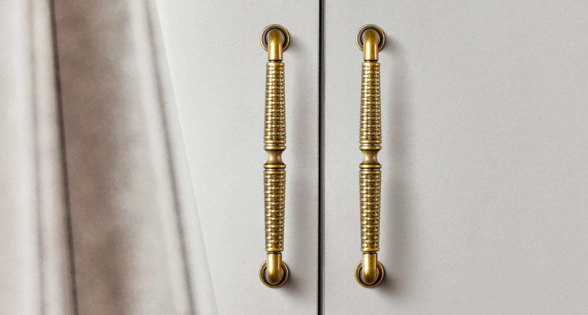 Goo-Ki Ornate Woven Pattern Zinc Alloy Cabinet Knobs & Pulls - Retro Style Hardware for Kitchen Cabinets