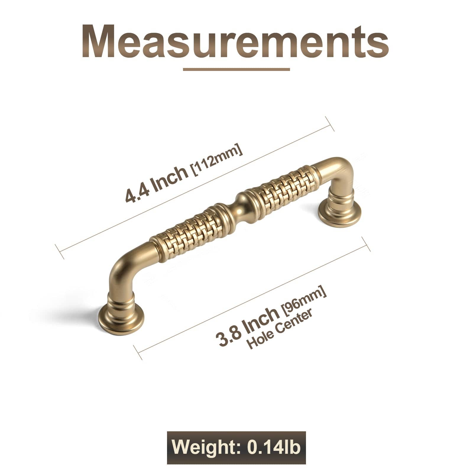 Goo-Ki Ornate Woven Pattern Zinc Alloy Cabinet Knobs & Pulls - Retro Style Hardware for Kitchen Cabinets