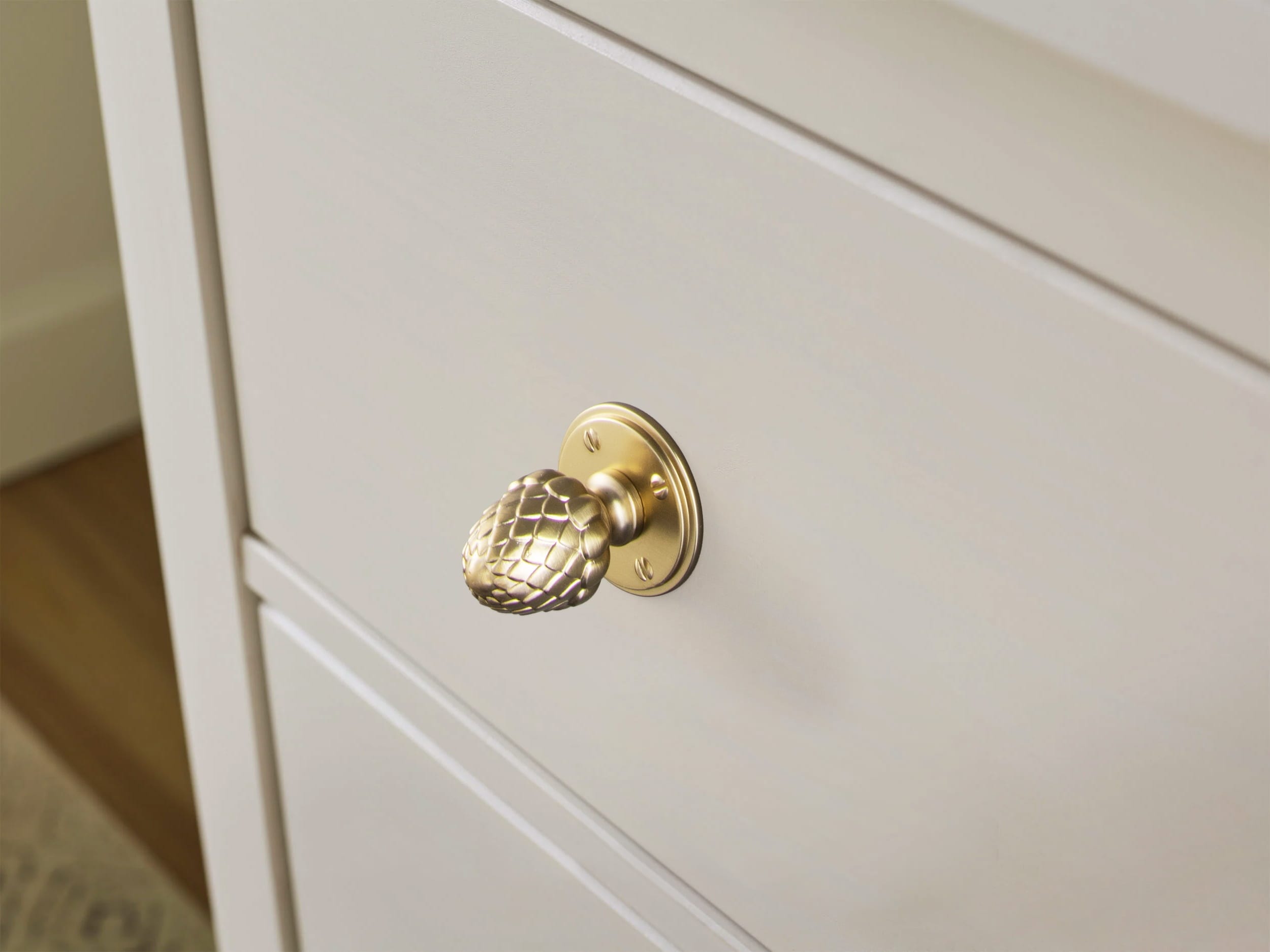 Goo-Ki Pinecone-Shaped Cabinet Knobs Premium Zinc Alloy Decorative Drawer Knobs with Multiple Styles of Round Backplates