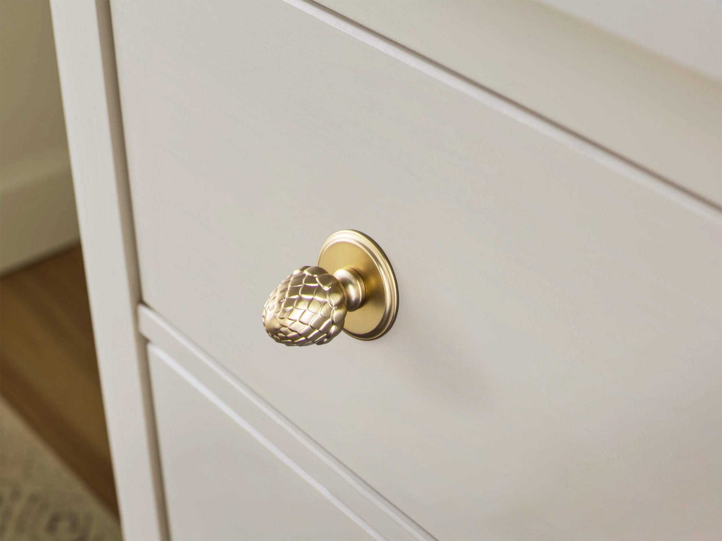 Goo-Ki Pinecone-Shaped Cabinet Knobs Premium Zinc Alloy Decorative Drawer Knobs with Multiple Styles of Round Backplates