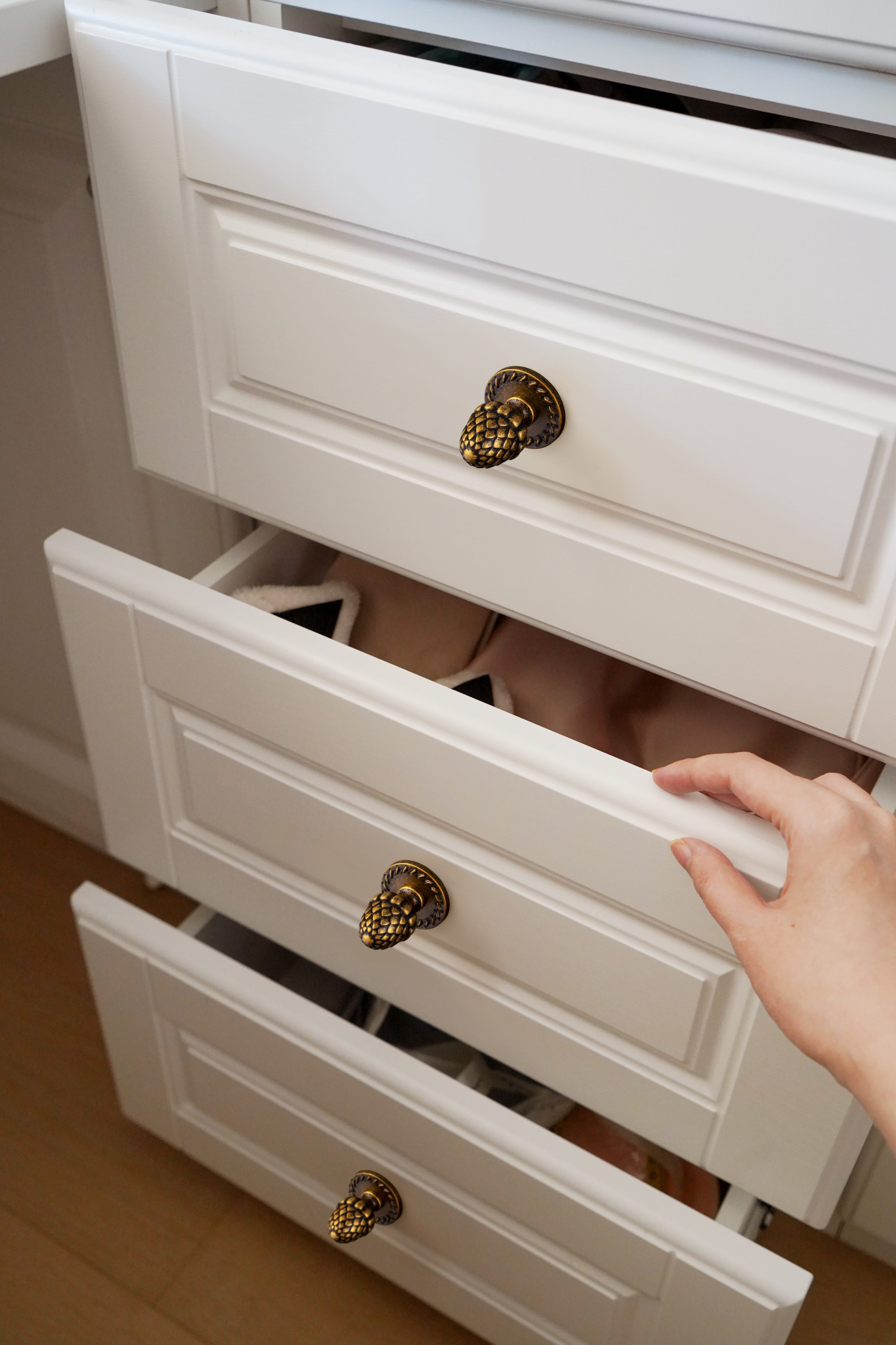 Goo-Ki Pinecone-Shaped Cabinet Knobs Premium Zinc Alloy Decorative Drawer Knobs with Multiple Styles of Round Backplates