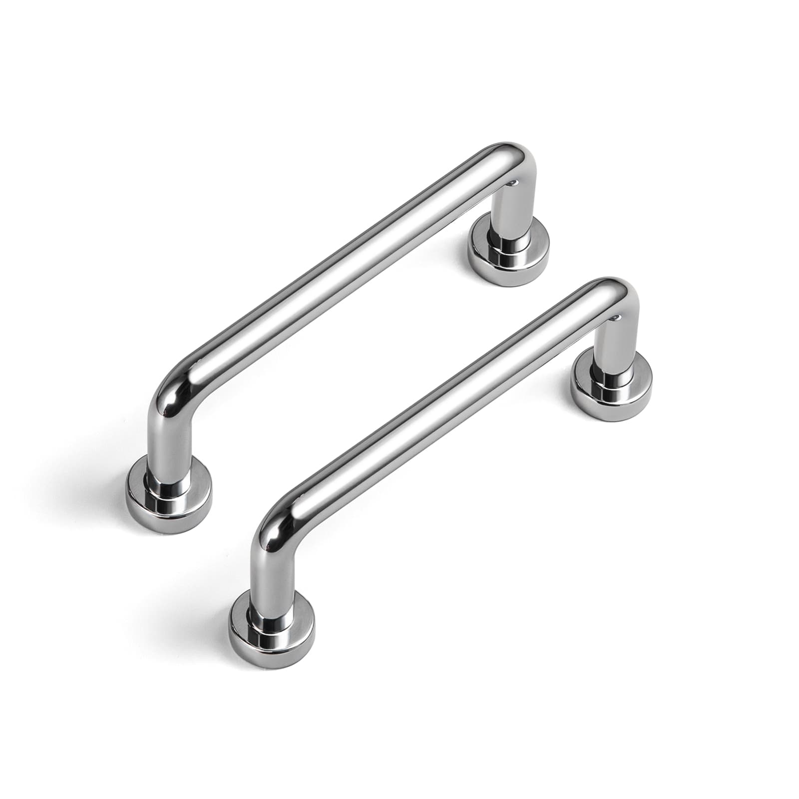 Goo-Ki Polished Chrome / 3'' Hole Center / 6 Pack Antique Rustic Vintage Cabinet Bar Pulls Decorative Drawer Handles